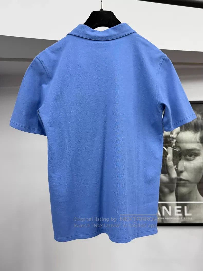 Gucci Gucci Size 12 Blue embroidered lapel short sleeves Size US XXS / EU 40 - 3 Thumbnail