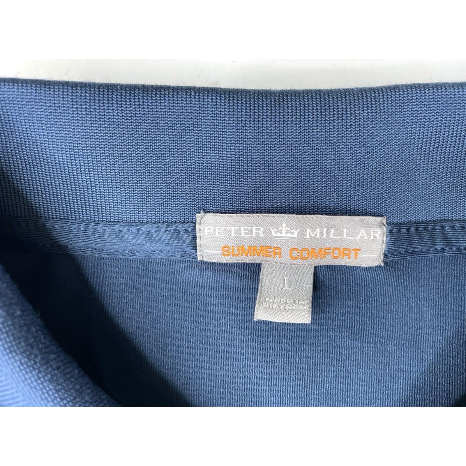Peter Millar Peter Miller Polo Shirt NBCSN Logo Golf Summer Comfort Blue Mens Large Size US L / EU 52-54 / 3 - 3 Thumbnail