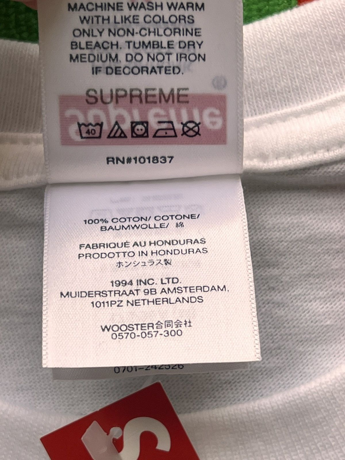 Supreme M Supreme Arabic Box Logo Tee red t-shirt white ss26 chest Size US M / EU 48-50 / 2 - 17 Thumbnail