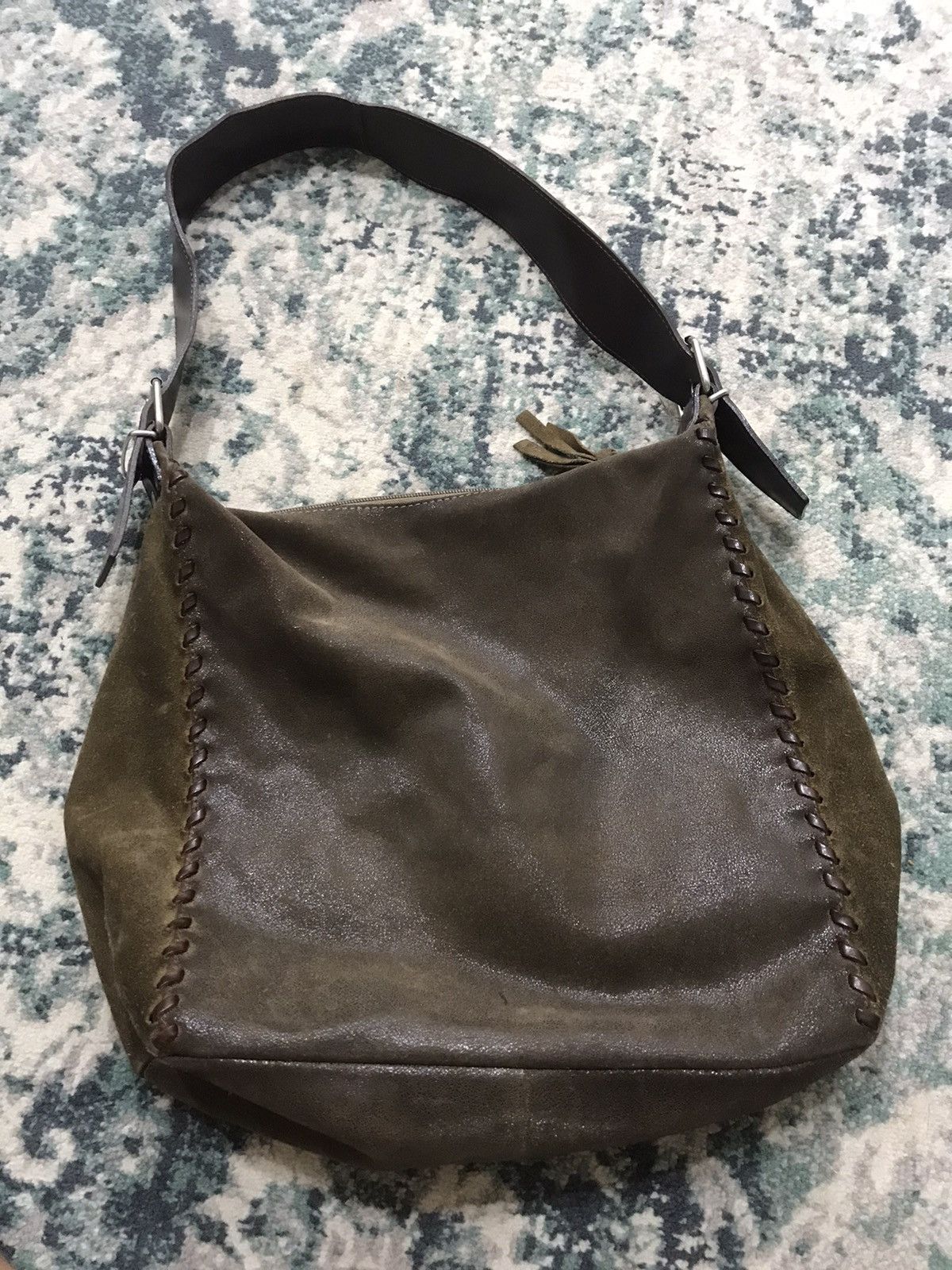 Made In Italy Laura Di Maggio Waxed Leather Handbag
