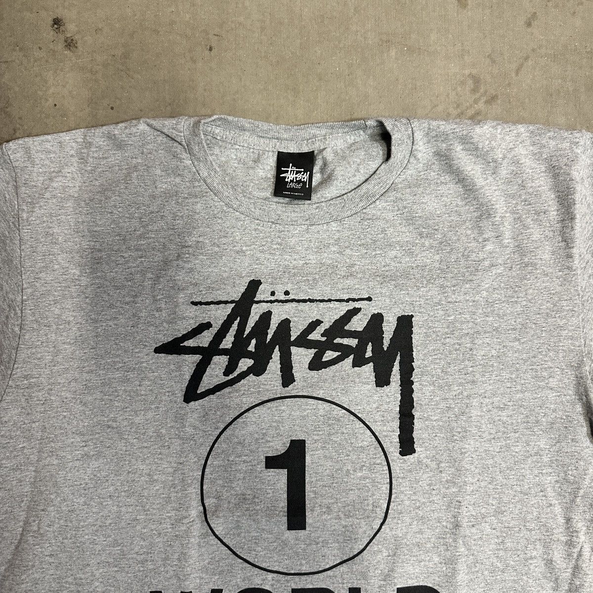 Stussy Stussy 1 World 1 Love Vintage T-Shirt Size Large Gray Size US L / EU 52-54 / 3 - 2 Thumbnail