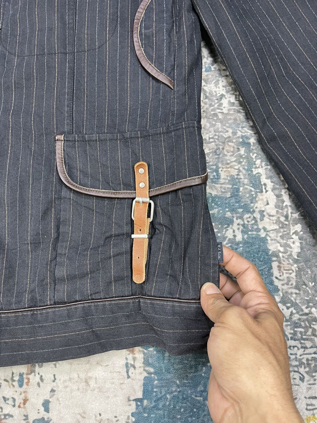 Paul Smith Paul Smith Jeans Pinstripe Cowhide Trim Multi Pocket Size US M / EU 48-50 / 2 - 14 Thumbnail