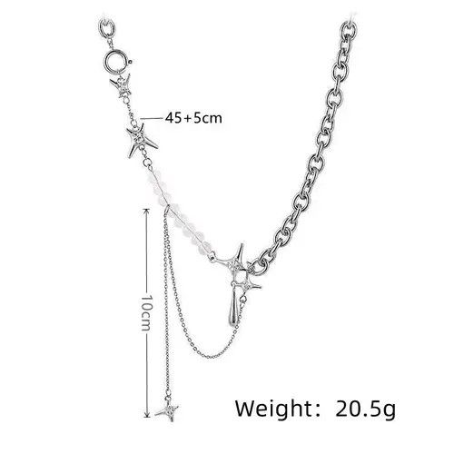 Jewelry Teardrop O Shaped Round Chain Necklace Size ONE SIZE - 3 Thumbnail