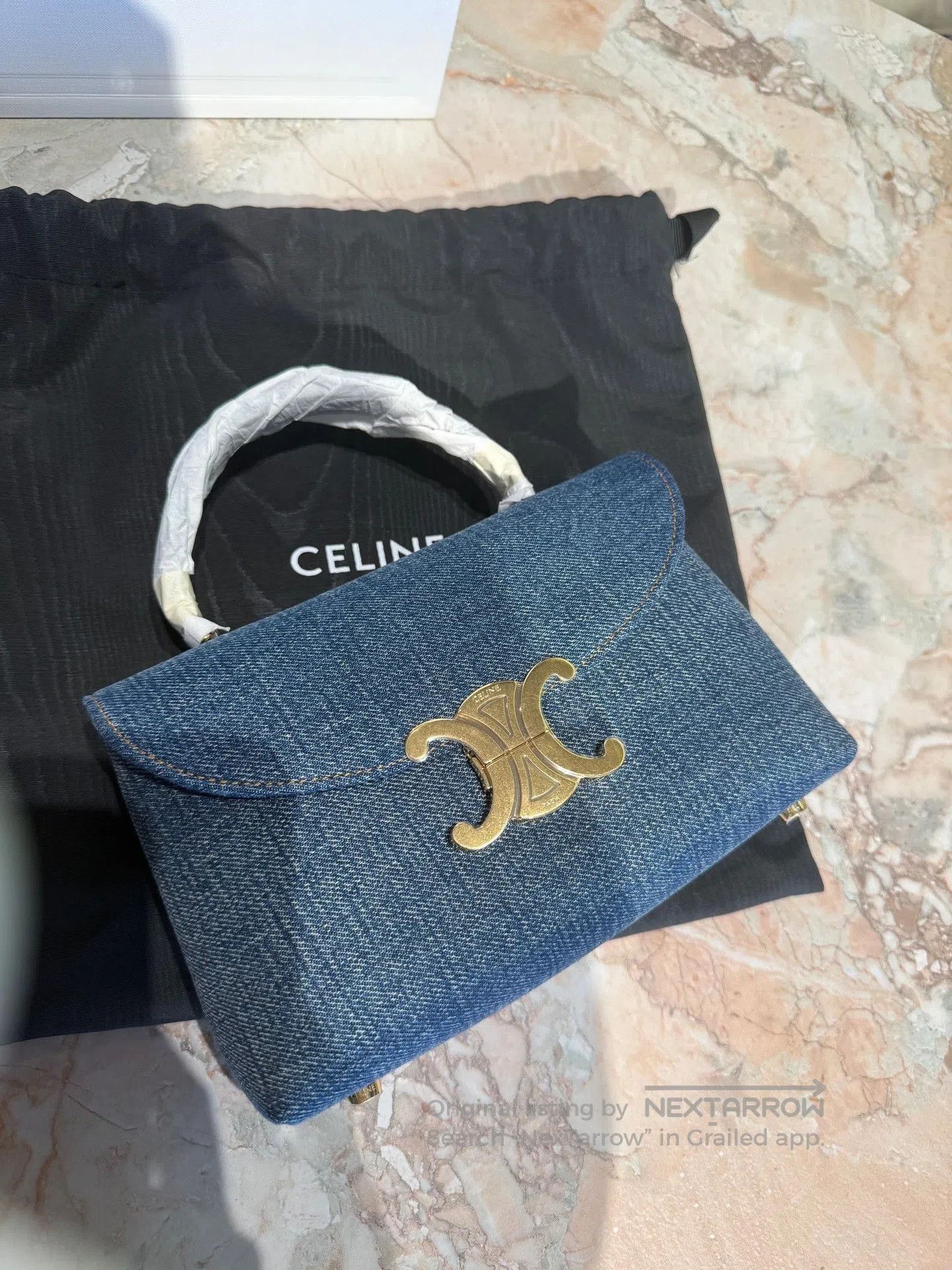 Celine CELINE TEEN NINO Denim Tote Bag. Size ONE SIZE - 7 Thumbnail