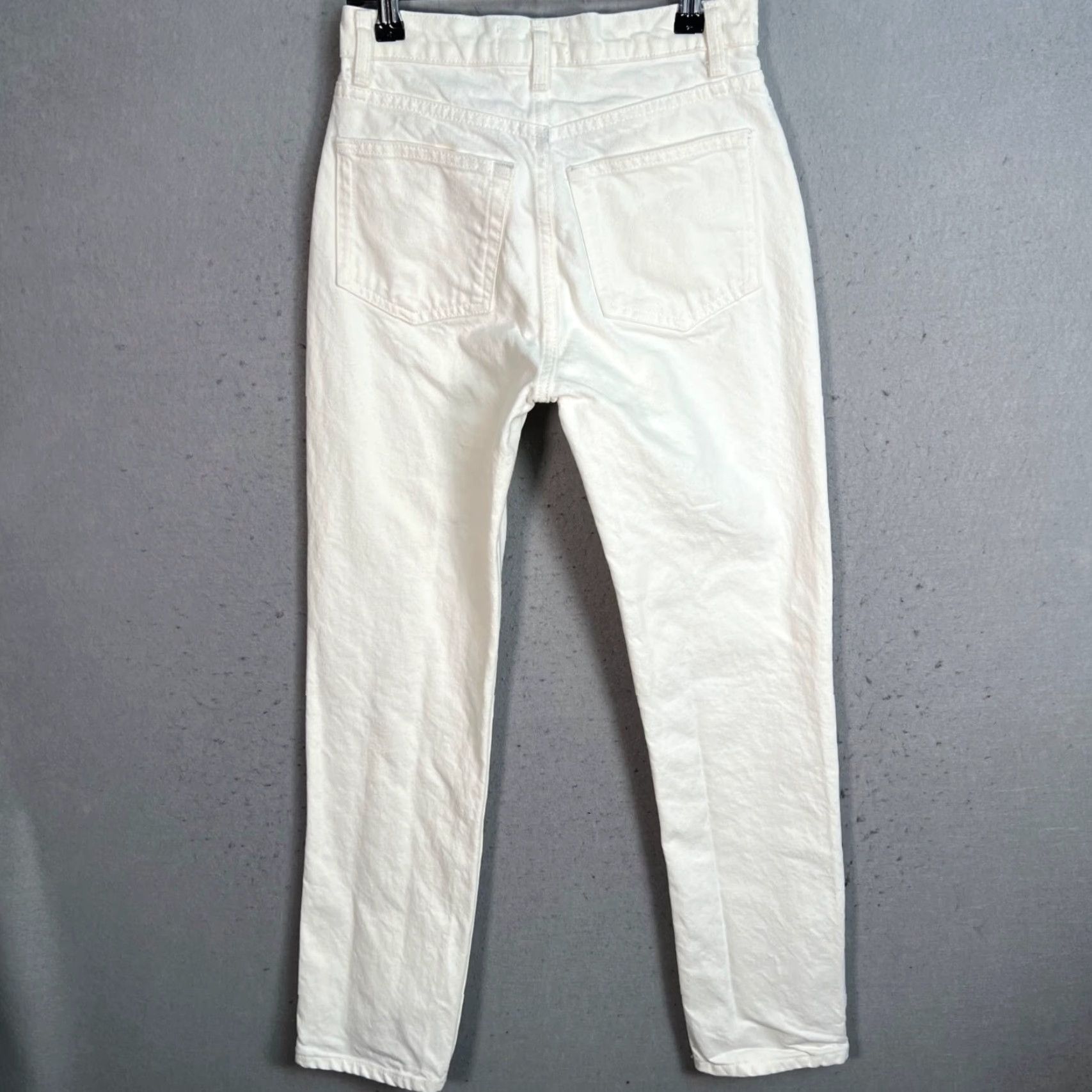Reformation VINTAGE Reformation High Rise Straight Jeans Women's Size 24 White 100% Cotton Size 42" / US 20 - 2 Thumbnail