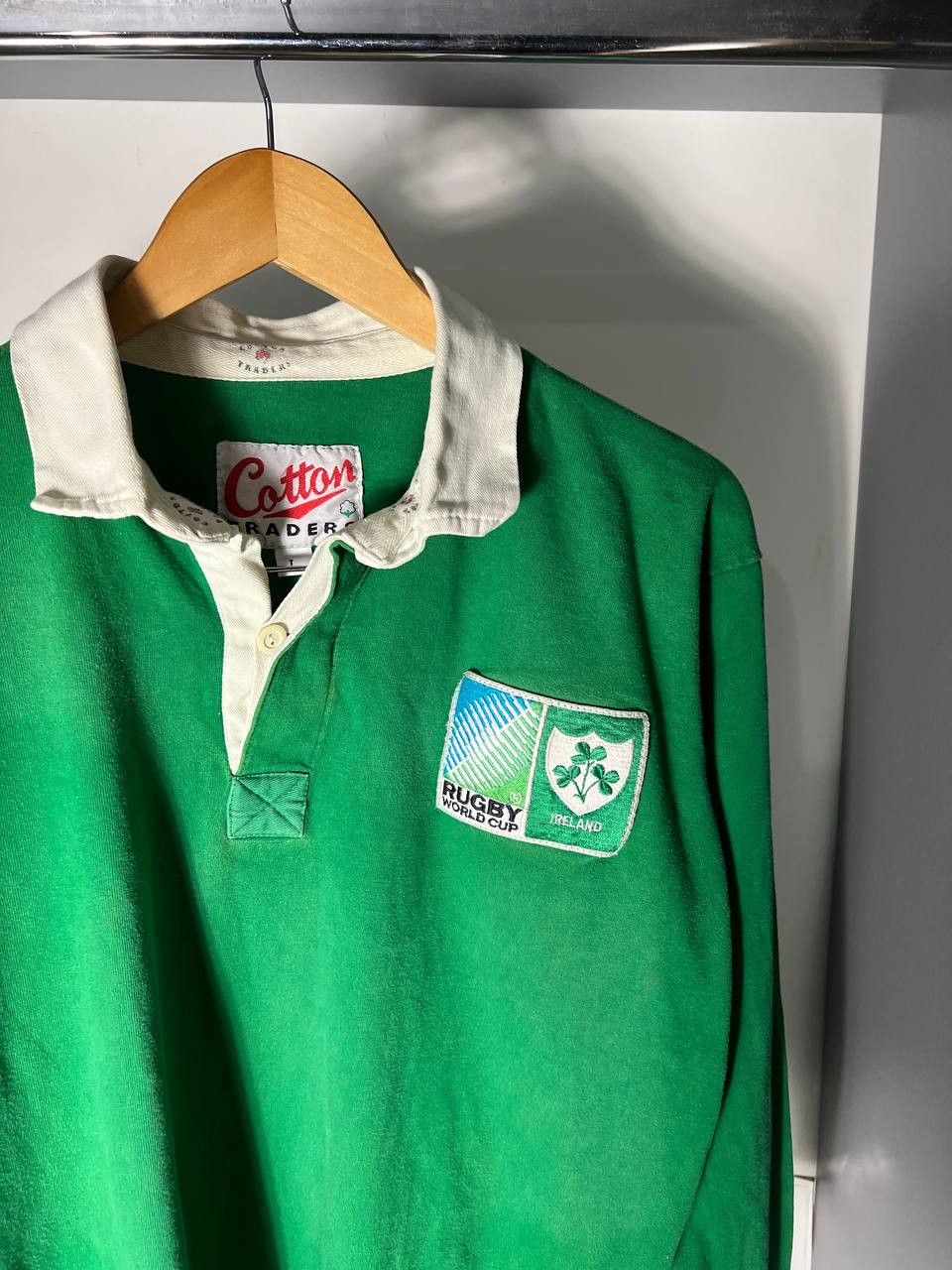 Cotton Traders VINTAGE COTTON TRADERS IRELAND WORLD CUP RUGBY JERSEY RETRO Size US L / EU 52-54 / 3 - 4 Thumbnail