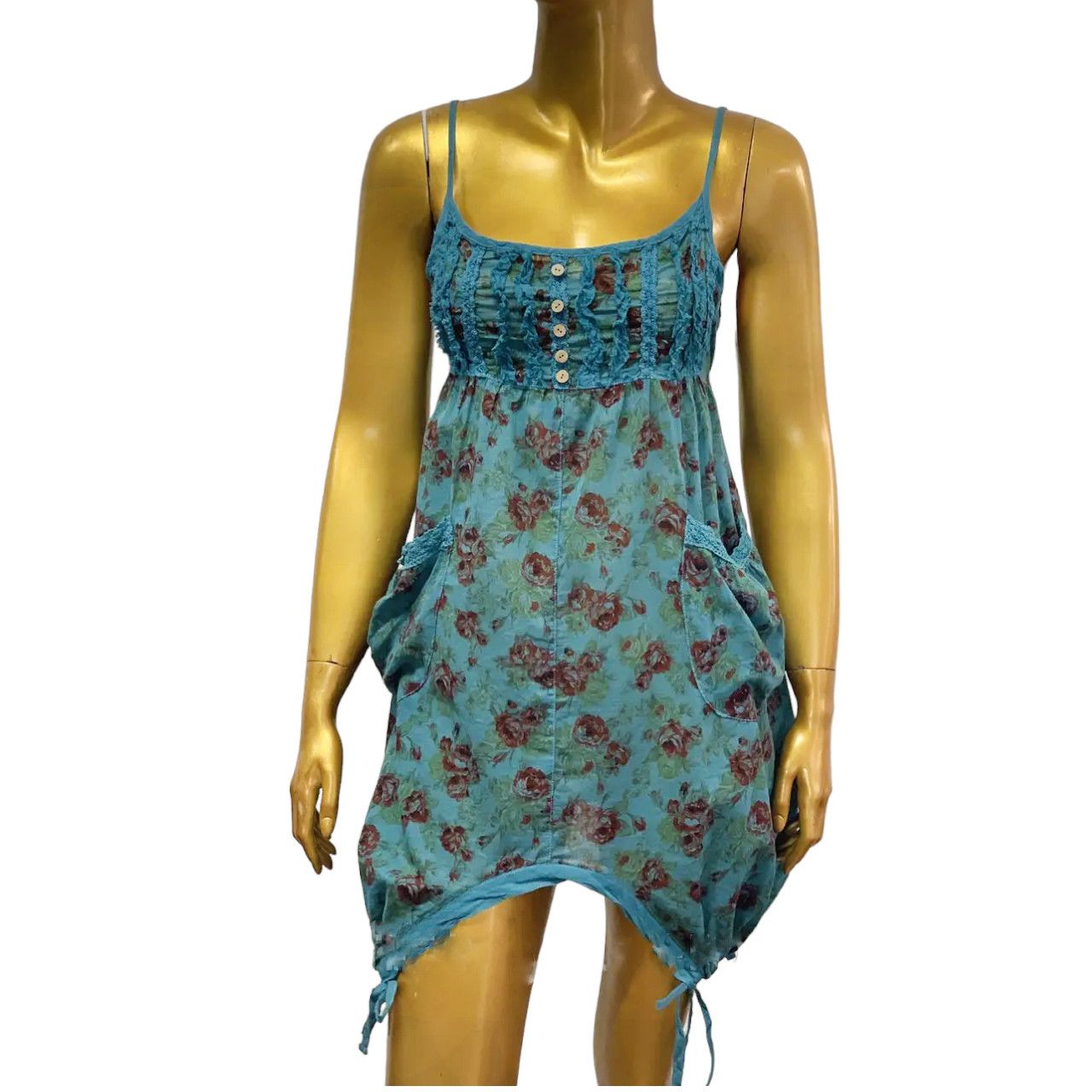 Other Womens Asymmetric Floral Sundress Mini Dress sz S Size S / US 4 / IT 40 - 1 Thumbnail