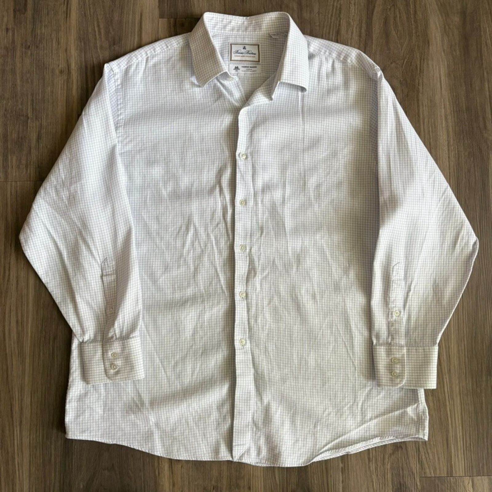 Brooks Brothers Brooks Brothers Thomas Mason Luxury Collection Dress Shirt Size US XL / EU 56 / 4 - 3 Thumbnail