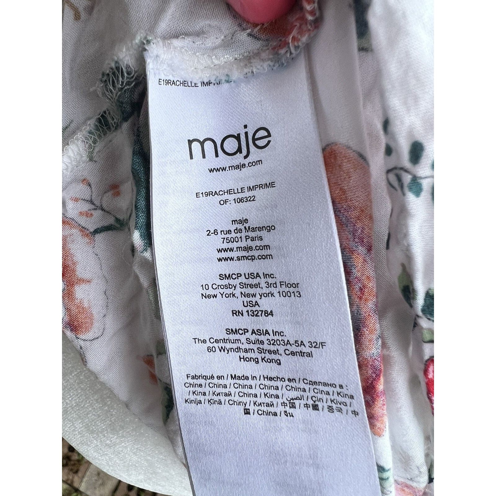 Maje MAJE Flower Print Mini Dress size S white Y2K poppy A000268 Size S / US 4 / IT 40 - 8 Thumbnail