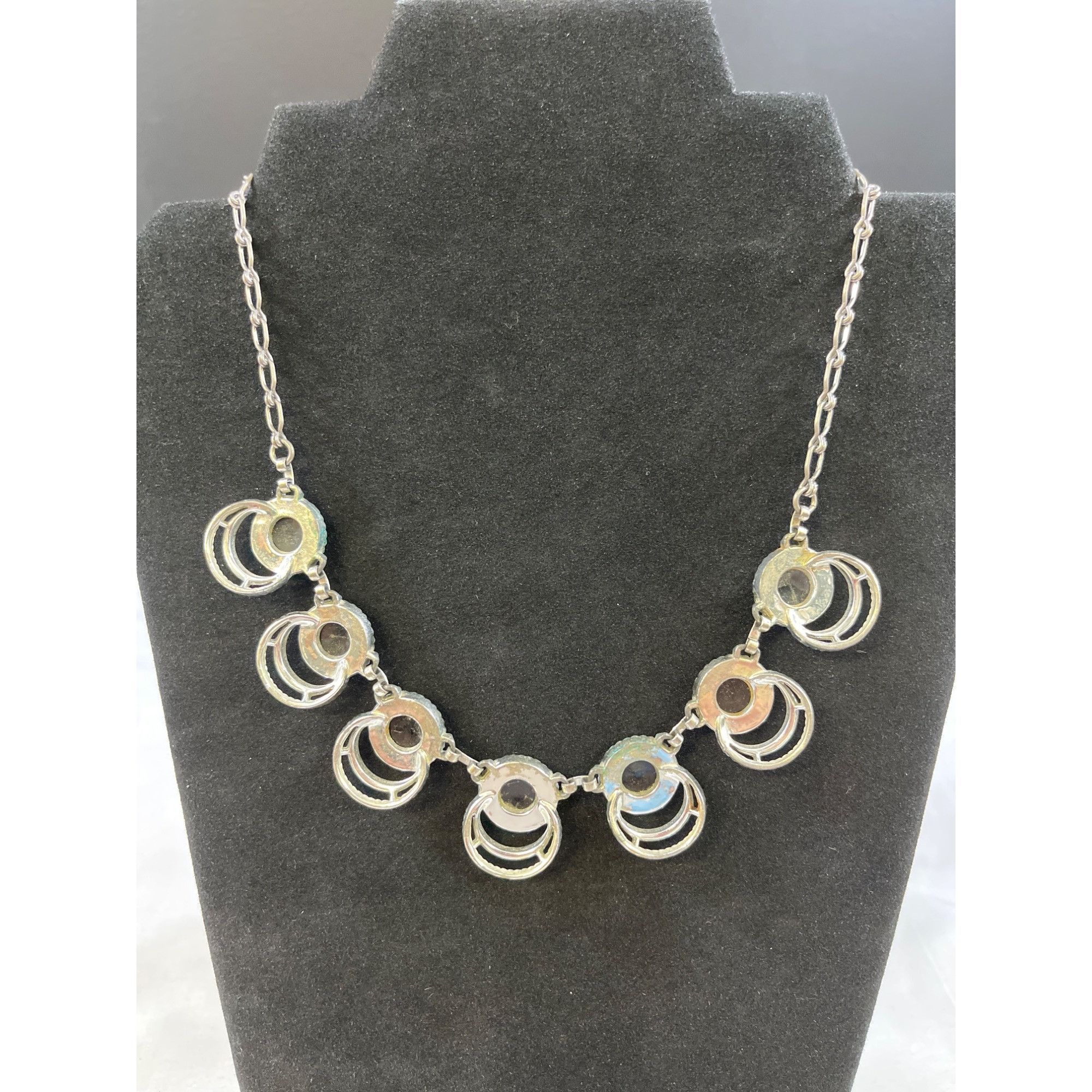 Other Sarah Coventry Womens Silver & Black Choker Necklace SKU 640 Size ONE SIZE - 2 Thumbnail