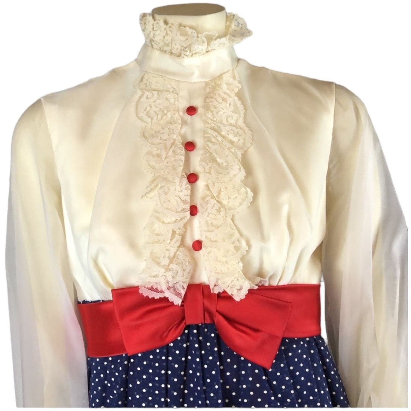 Vintage 1900s Vtg Edwardian Style Mary Poppins Dress small- medium Size S / US 4 / IT 40 - 5 Thumbnail