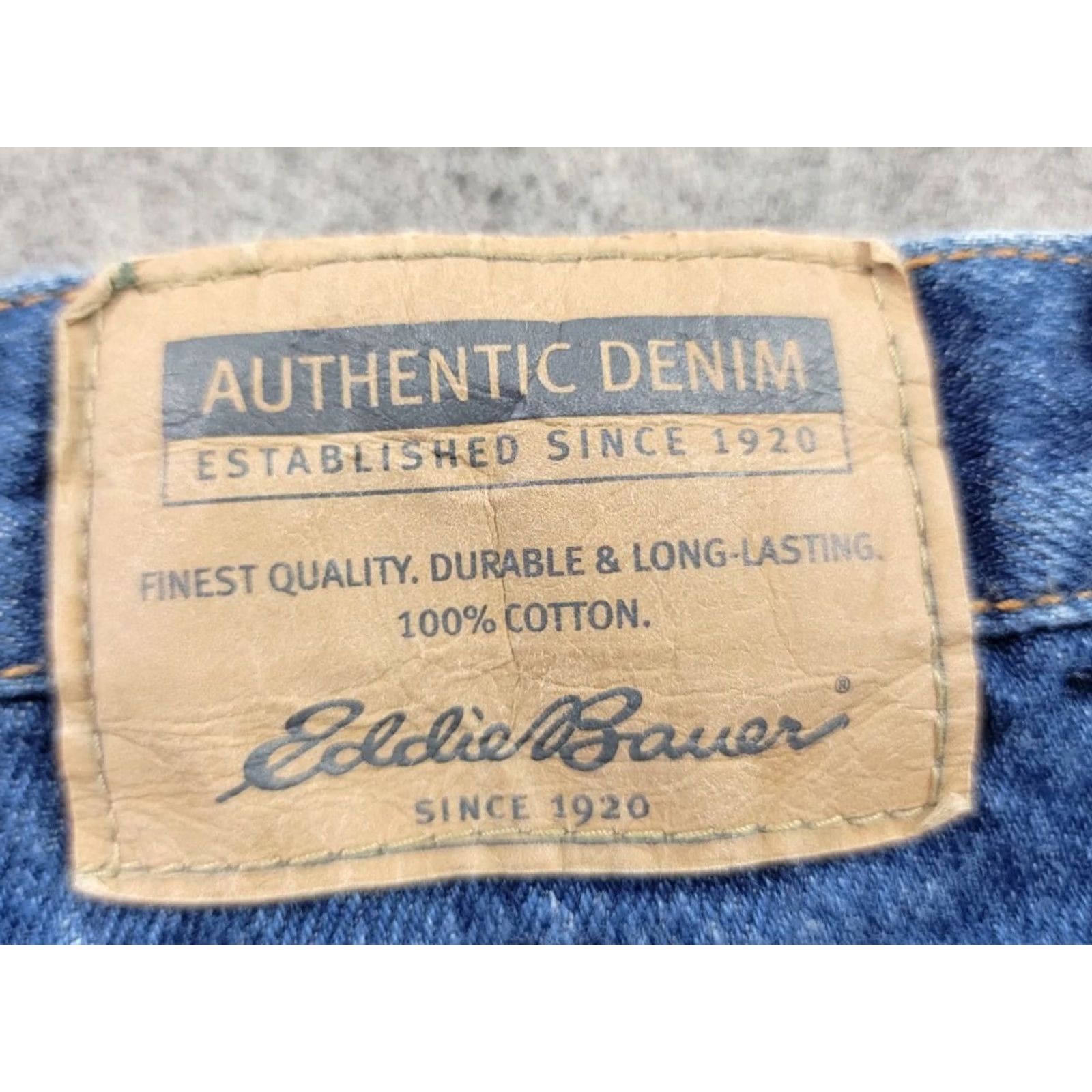 Eddie Bauer VINTAGE Eddie Bauer Jeans Men 34x30 Blue 100% Cotton Slim Straight Denim 5-Pocket Modern Regular Mens Size US 34 / EU 50 - 7 Thumbnail