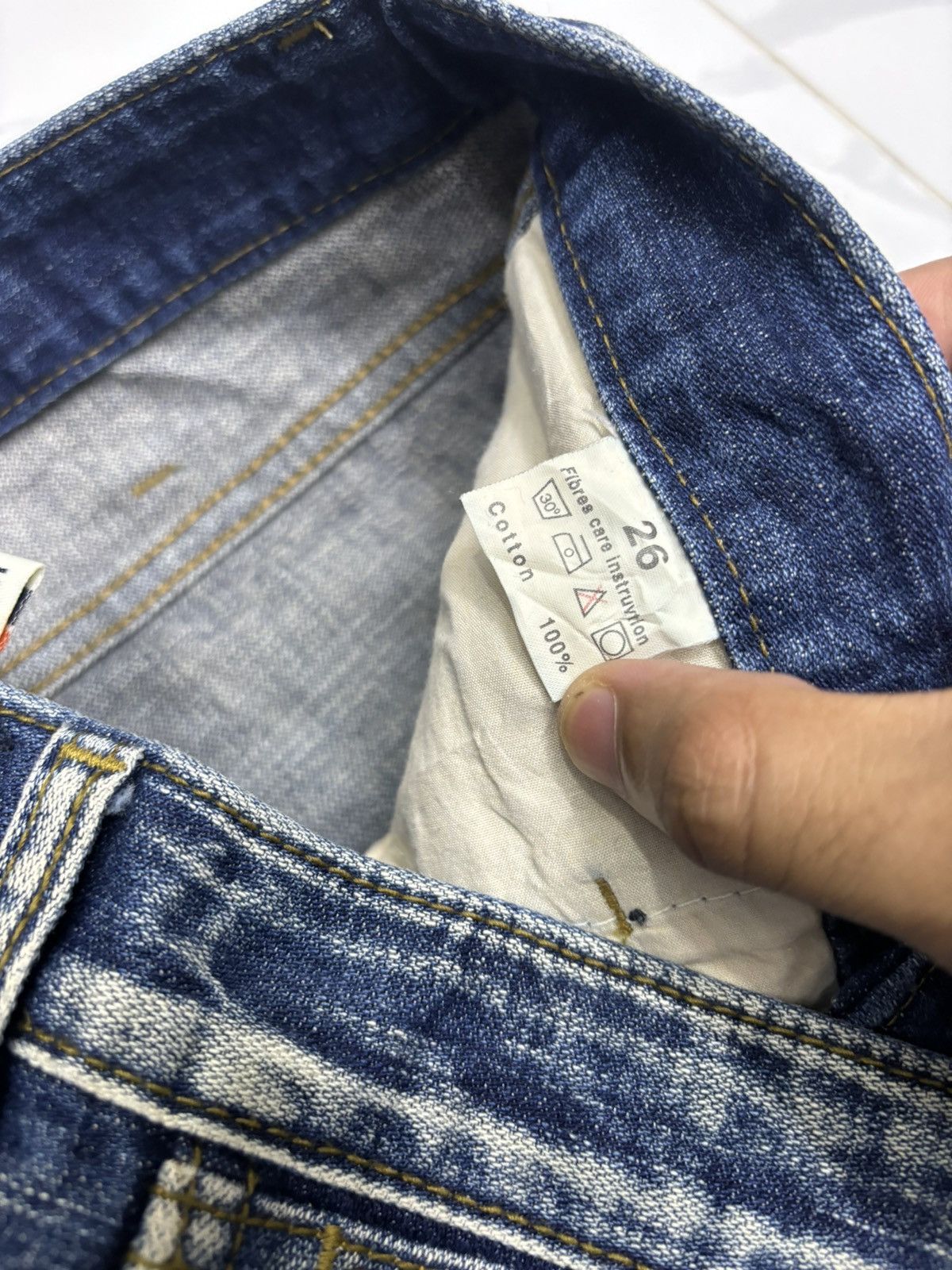 45rpm × Japanese Brand FLARE JEANS 5PM DISTRESSED FLARE DENIM JEANS Size 27" / US 4 / IT 40 - 11 Thumbnail