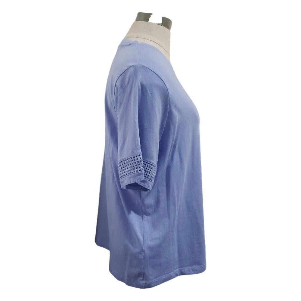 Mango CT1827 Mango Light Blue Tee L Size L / US 10 / IT 46 - 2 Thumbnail