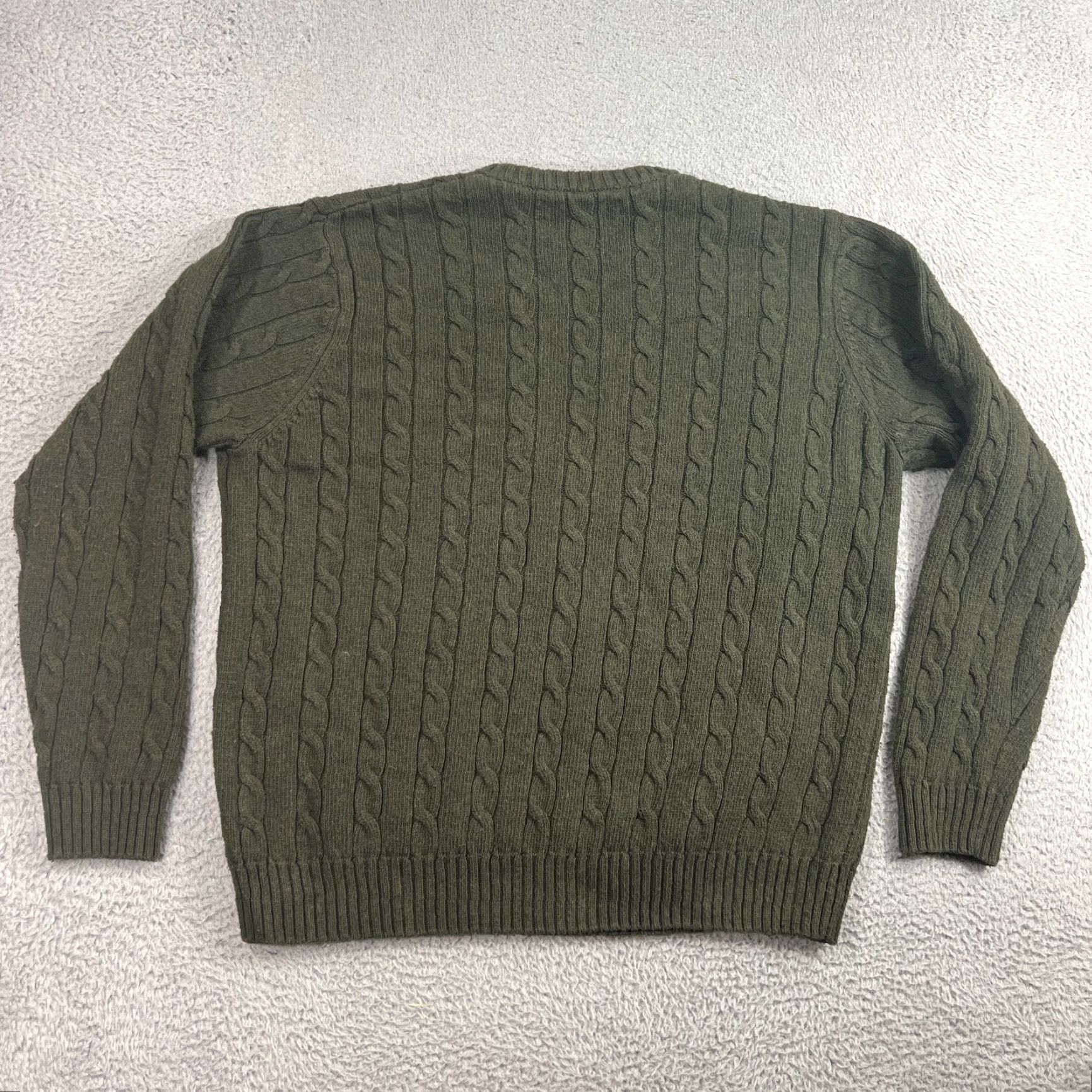 Croft & Barrow VINTAGE Croft & Barrow Mens Sweater Pullover Knit Crew Neck Olive Green L 90s Casual Winter Fall Seasonal Size US L / EU 52-54 / 3 - 7 Thumbnail
