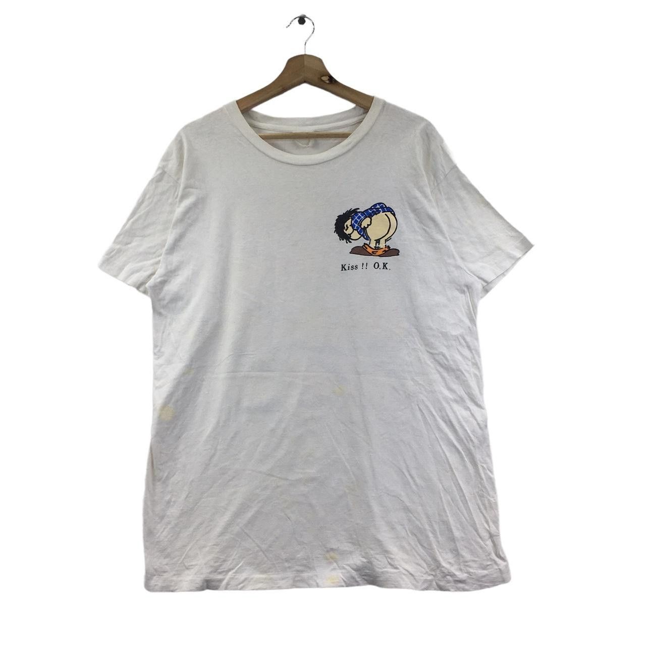 Vintage Vtg 80’ KISS MY ASS Anime Manga Punk Tee Shirt Size US M / EU 48-50 / 2 - 3 Thumbnail