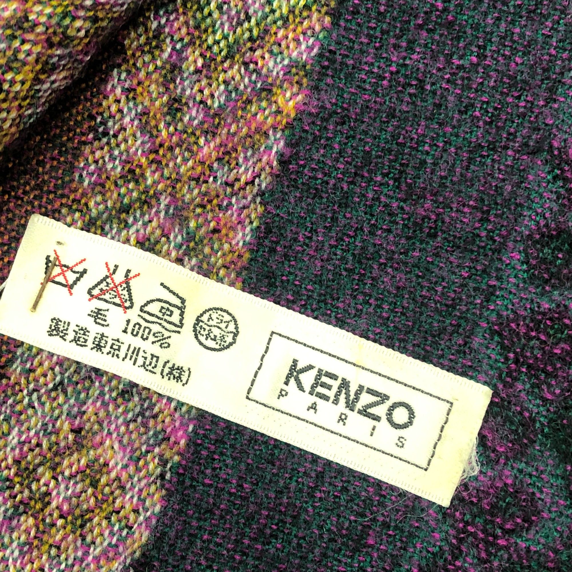 Kenzo Vintage Kenzo Scarf Muffler Wool Winter Fringe Scarves Size ONE SIZE - 5 Thumbnail