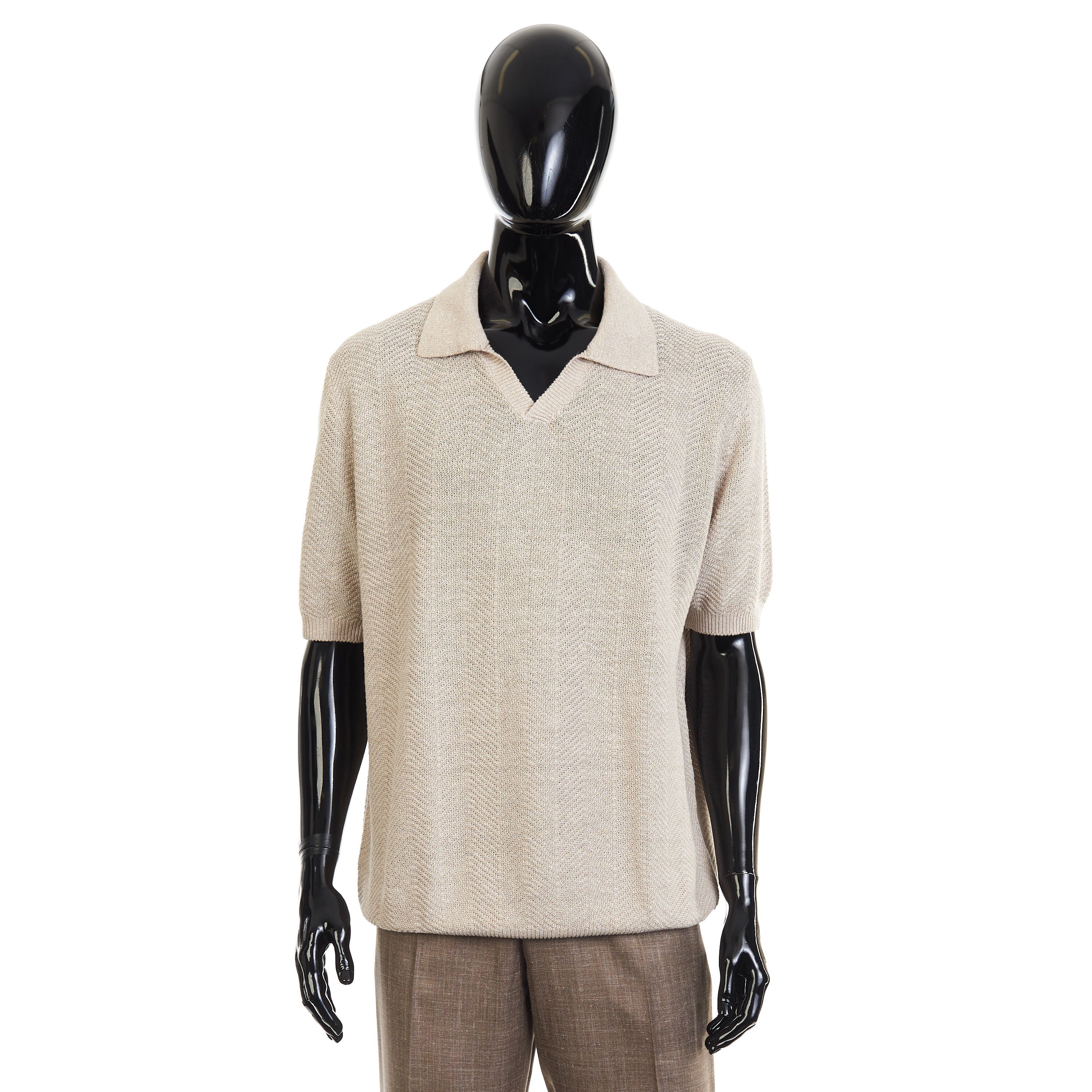 Other Brett Johnson Silk & Linen Buttonless Polo Shirt Size US S / EU 44-46 / 1 - 1 Thumbnail