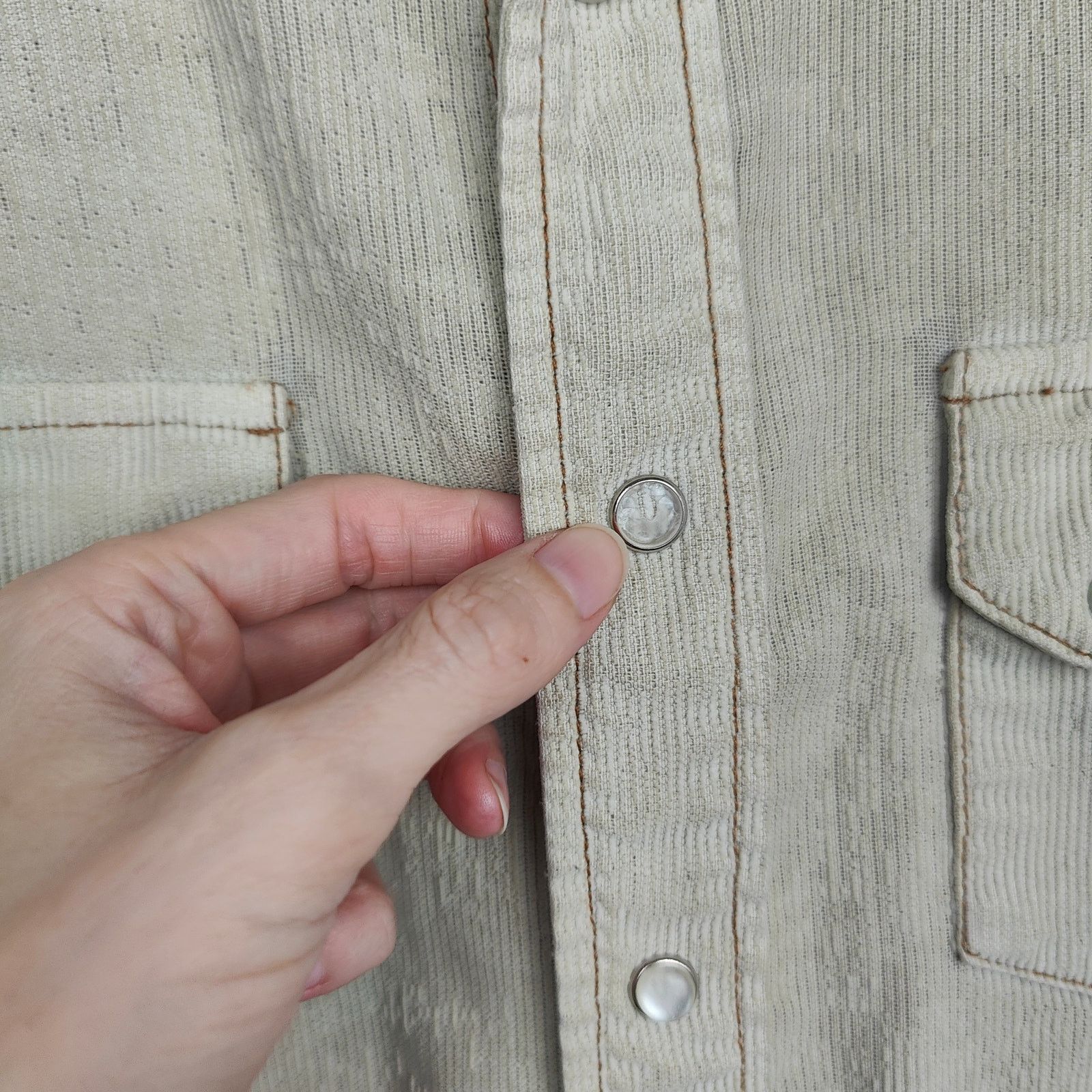 Other Vintage Hippie Corduroy Pearl Snap Shirt Mens Medium Size US M / EU 48-50 / 2 - 4 Thumbnail