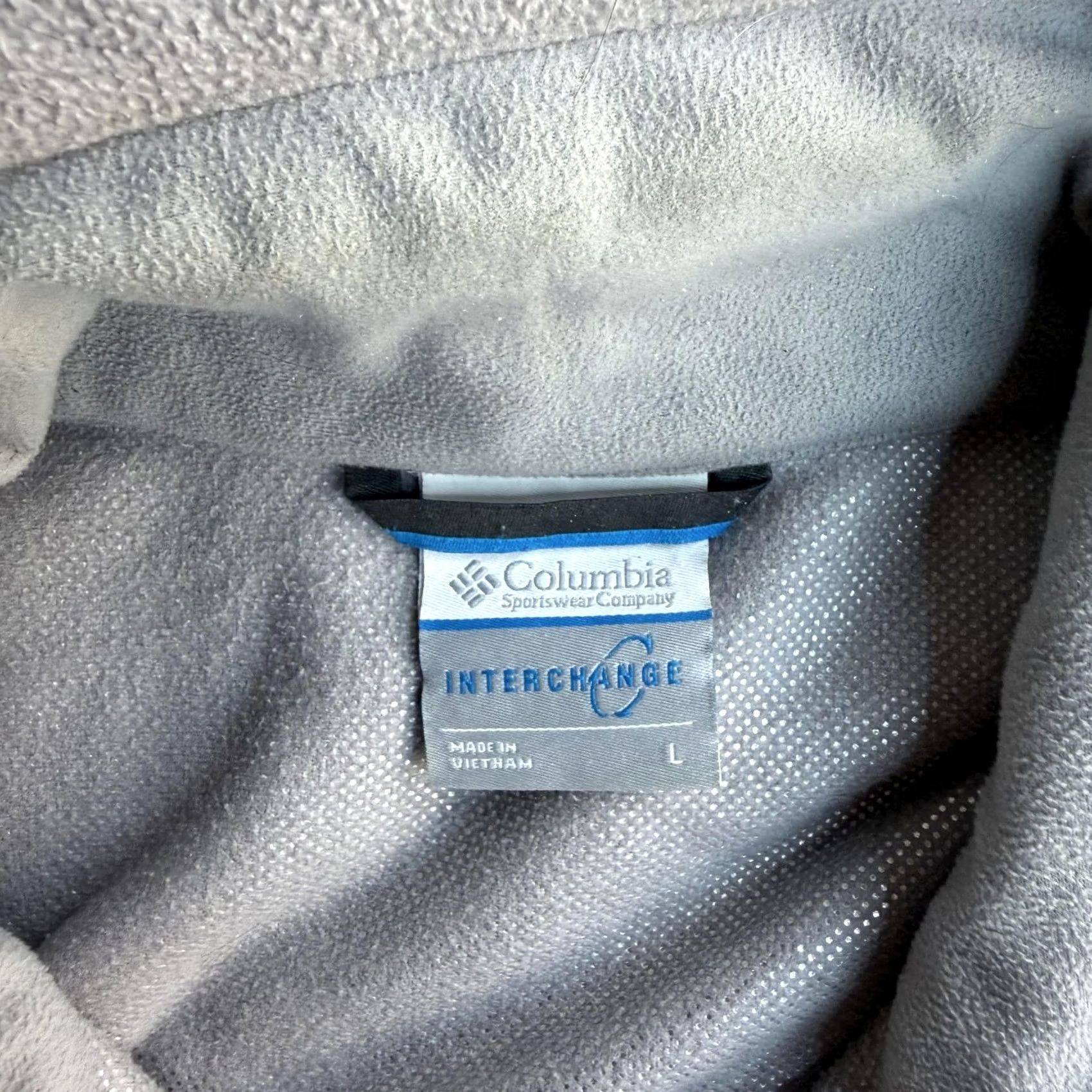 Vintage Columbia Jacket Mens Large Gray Fleece Full Zip Interchange Liner Outdoor Hiking Size US L / EU 52-54 / 3 - 4 Thumbnail