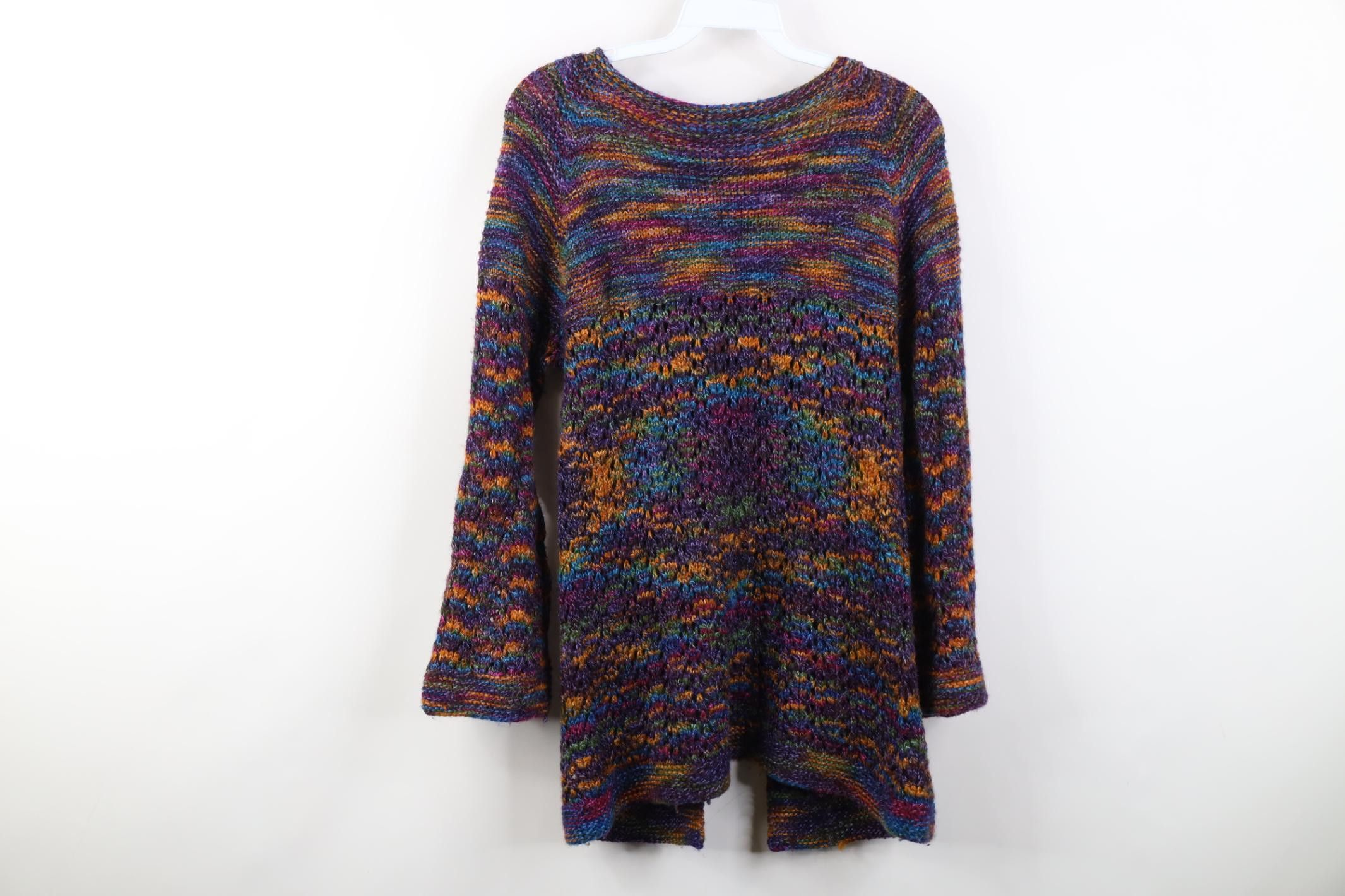 Vintage Vintage 90s Babydoll Bella Fairy Rainbow Sleeve Sweater Size S / US 4 / IT 40 - 8 Thumbnail
