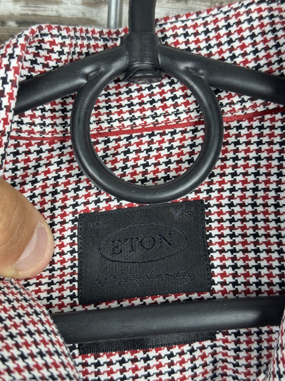 Eton Mens Vintage Eton Black gold label shirts button up 60 years Size US L / EU 52-54 / 3 - 7 Thumbnail
