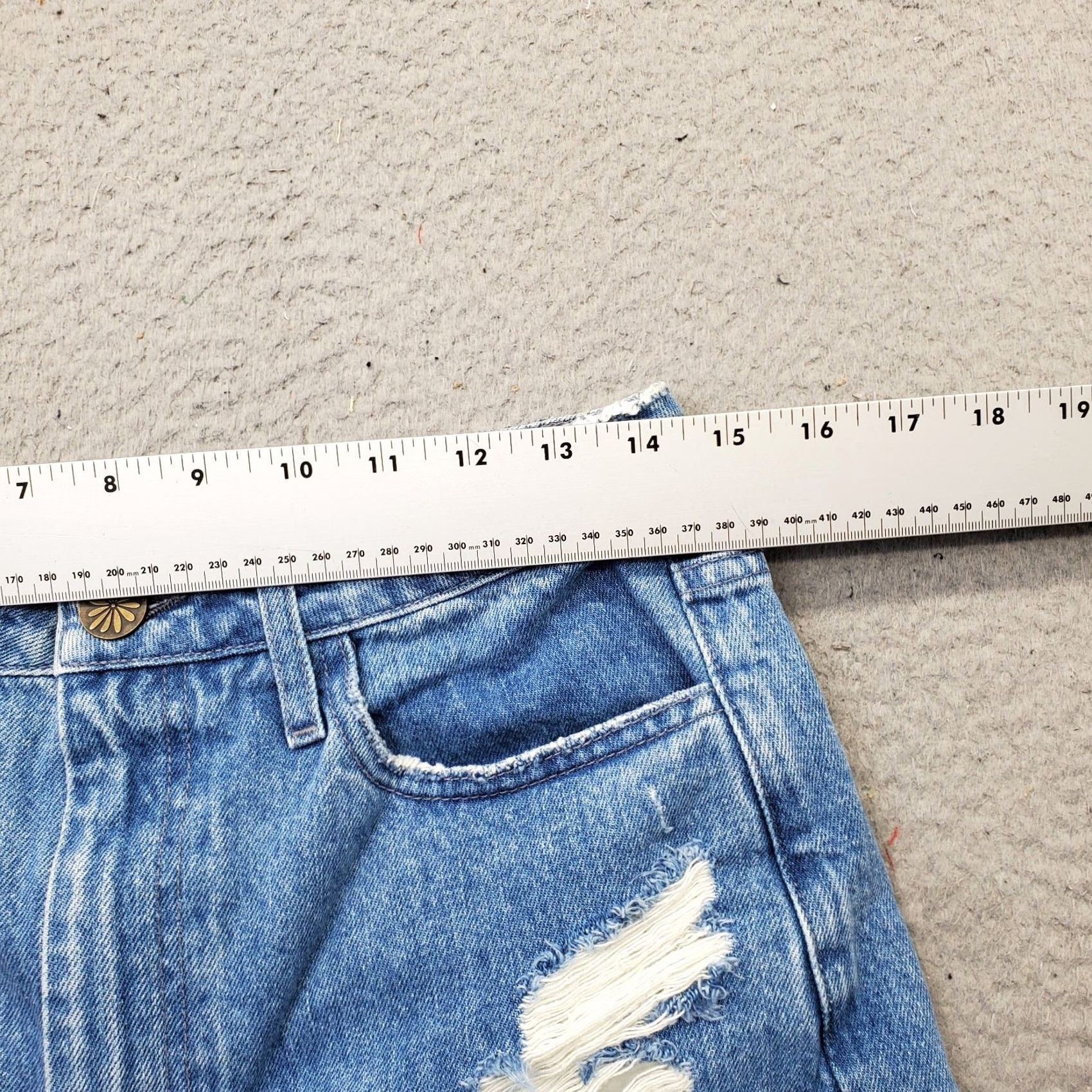 Denime Mumu Blue Jean Shorts Womens Size 27 Blue Denim Streetwear Y2K Distressed Distressed USA Casual Casual Womens Size 27" / US 4 / IT 40 - 5 Thumbnail