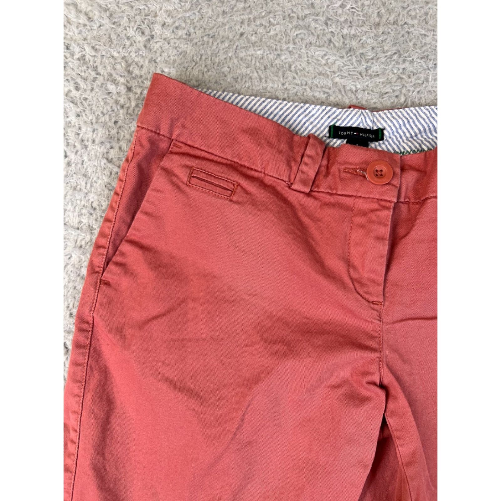 Tommy Hilfiger Tommy Hilfiger Womens Shorts 4 Pink Chino Casual Pockets Cotton Blend Size 30" / US 8 / IT 44 - 5 Thumbnail