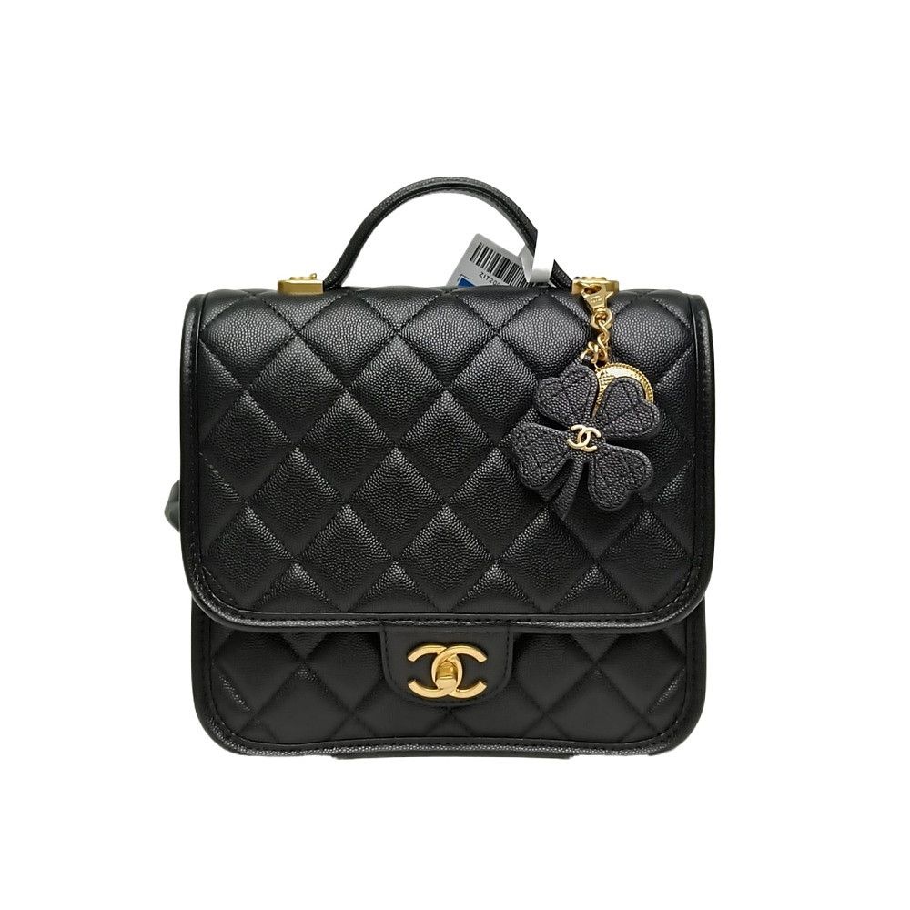 Chanel Waterfall Sequins With Leather Black Leather Backpack Bag Chanel Gray Sequins Waterfall Backpack NQ02783 | eBay main image 4