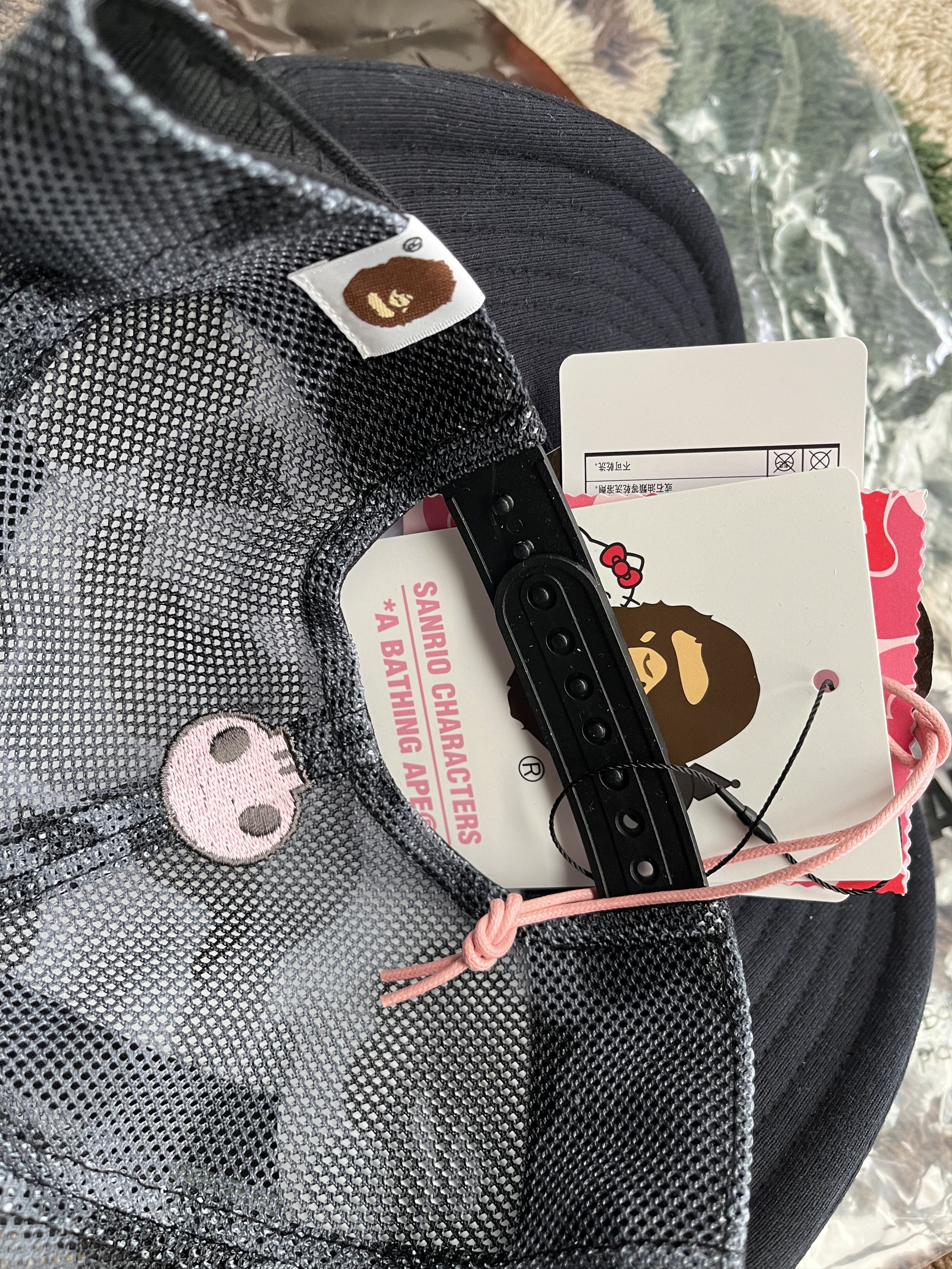 Bape BAPE SANRIO KUROMI APE HEAD ABC CAMO MESH CAP Size ONE SIZE - 9 Thumbnail