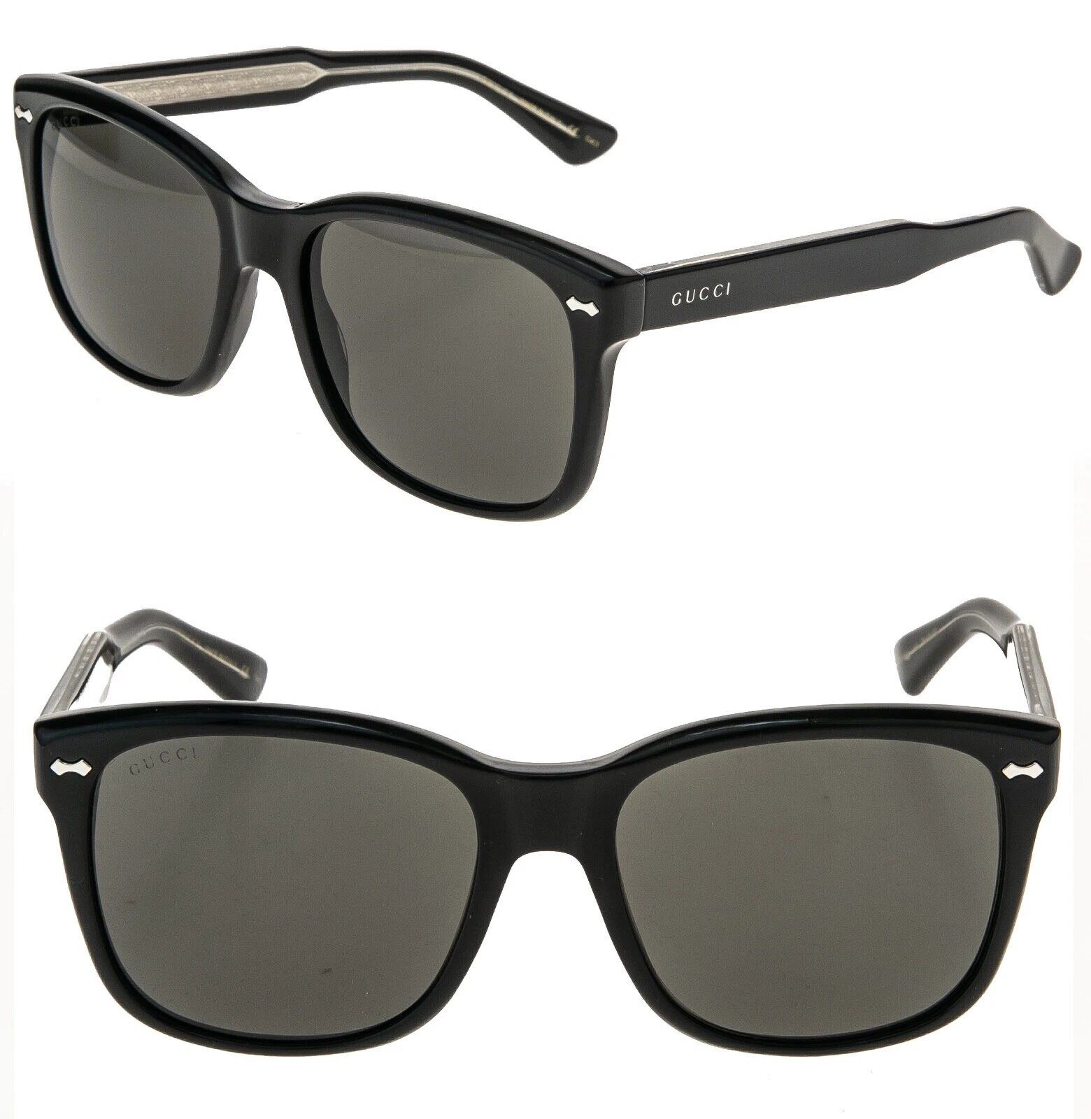 Gucci GUCCI GG0641S STAR 0641 Silver Black Stud Sunglasses 