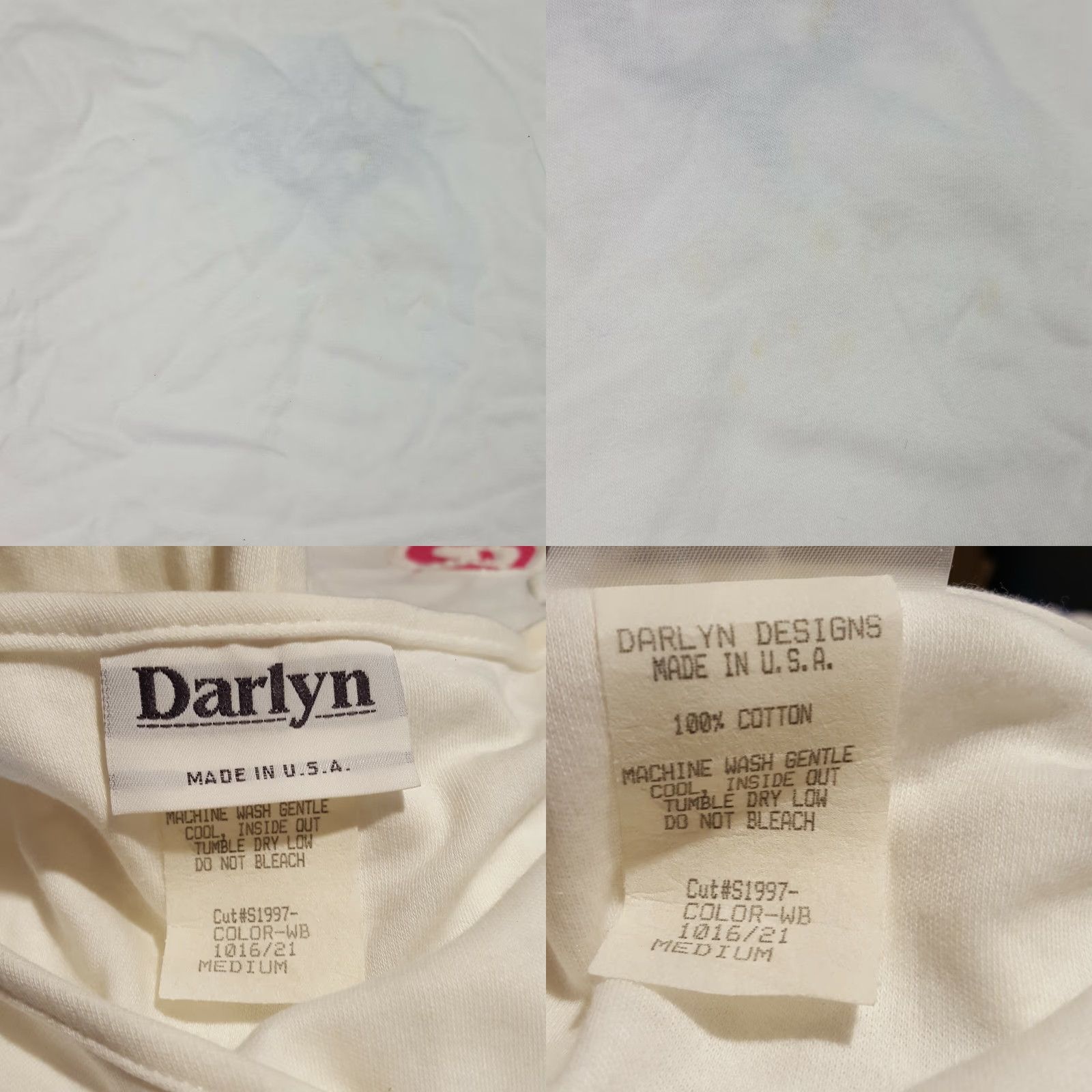 Vintage VINTAGE Darlyn Golf Women T-Shirt White Embroidered Athletic Sports 90s Casual Cap Sleeve Size M USA Size M / US 6-8 / IT 42-44 - 8 Thumbnail