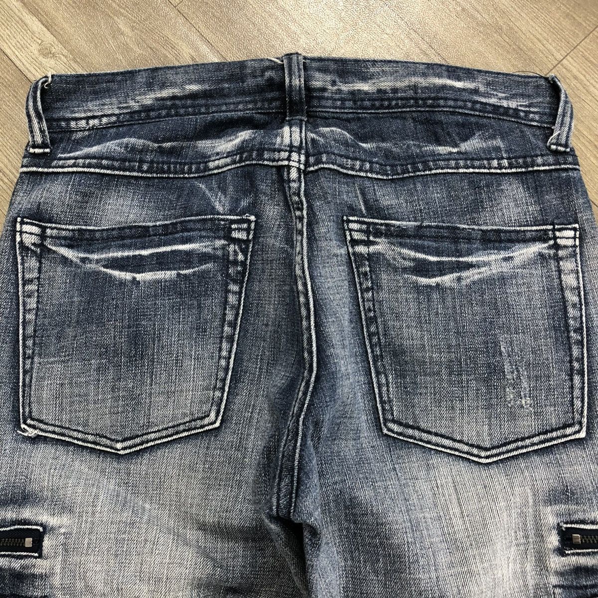 If Six Was Nine × In The Attic × Le Grande Bleu (L.G.B.) 2000s In The Attic Homme Distressed Bondage Cargo Jeans Y2K Size US 28 / EU 44 - 12 Thumbnail