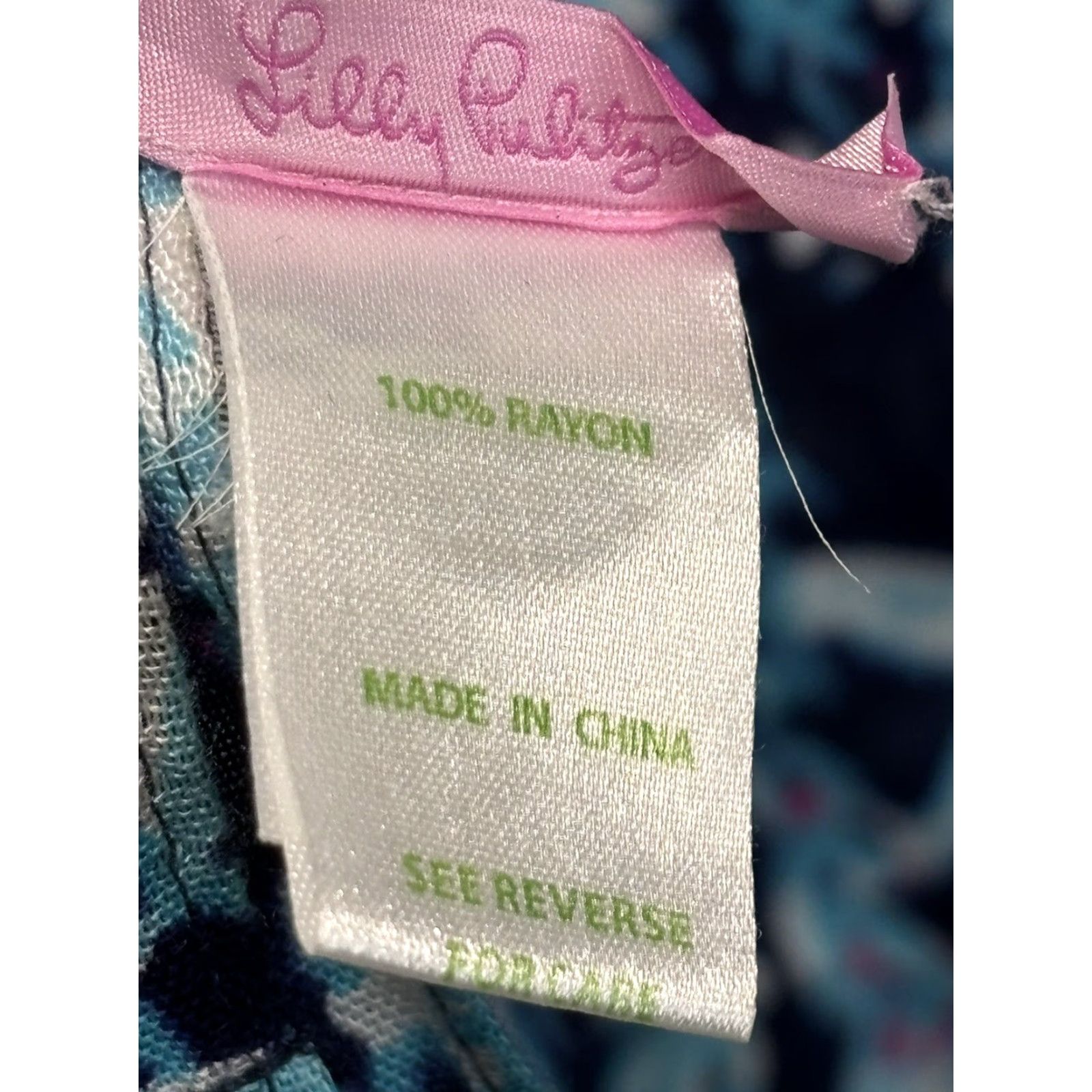 Lilly Pulitzer VINTAGE Lilly Pulitzer Women's Scarf Rayon Beach Starfish Navy 28x69 Tropical All-Season Size ONE SIZE - 4 Thumbnail