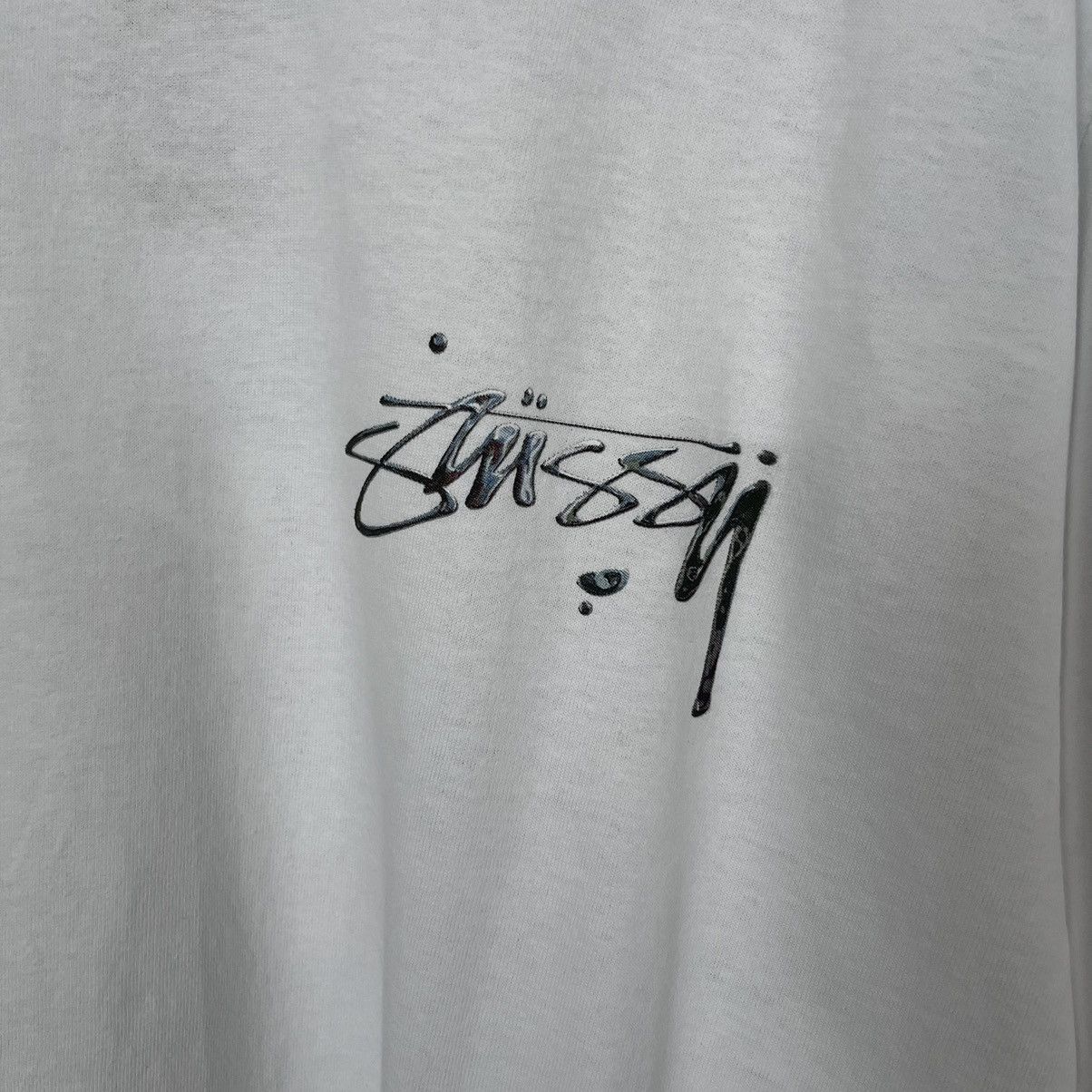 Streetwear × Stussy Stüssy Mercury Tee White Size Large