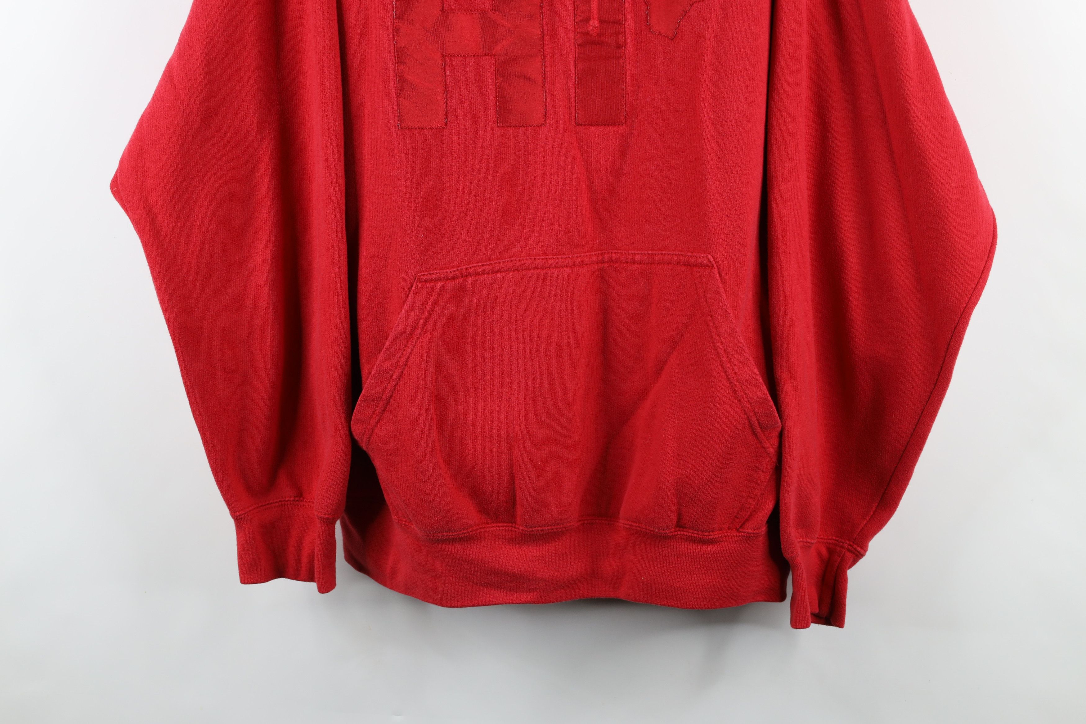 Vintage Vintage 90s Streetwear Hawaii HI Hoodie Sweatshirt Red Size US XL / EU 56 / 4 - 3 Thumbnail