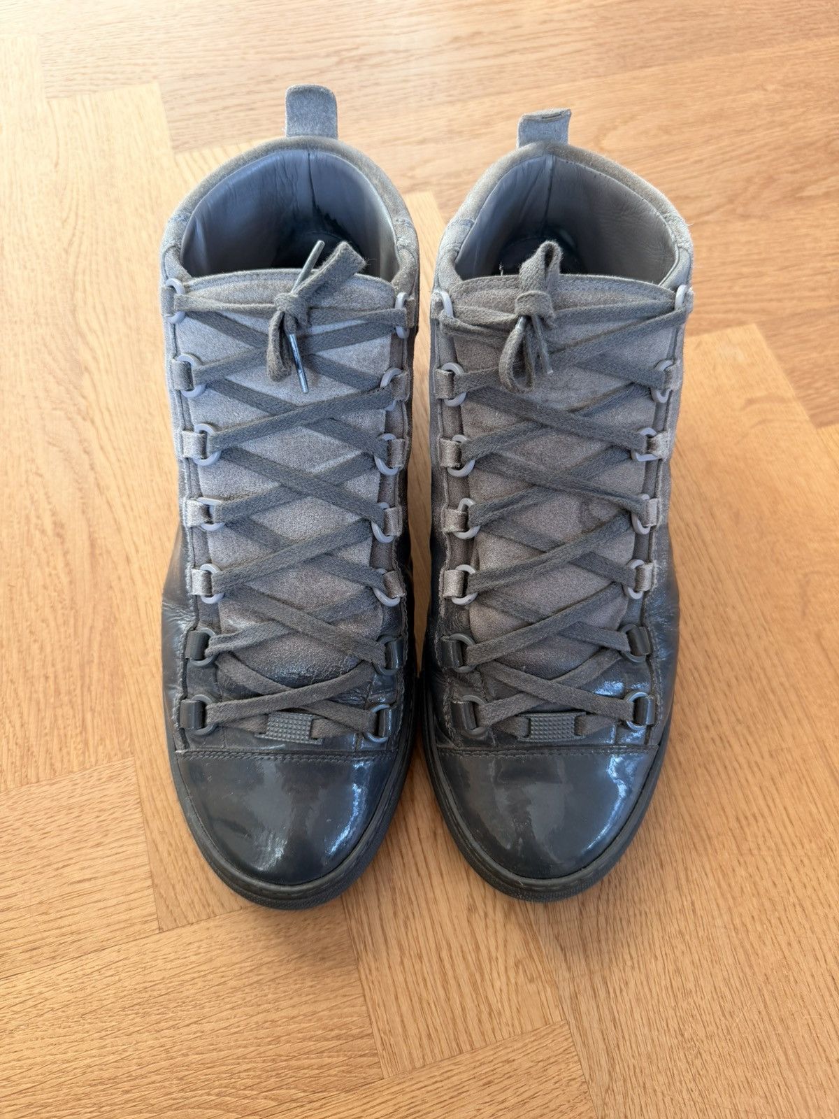 Balenciaga Balenciaga Arena gradient / ombré cool grey high top | Grailed