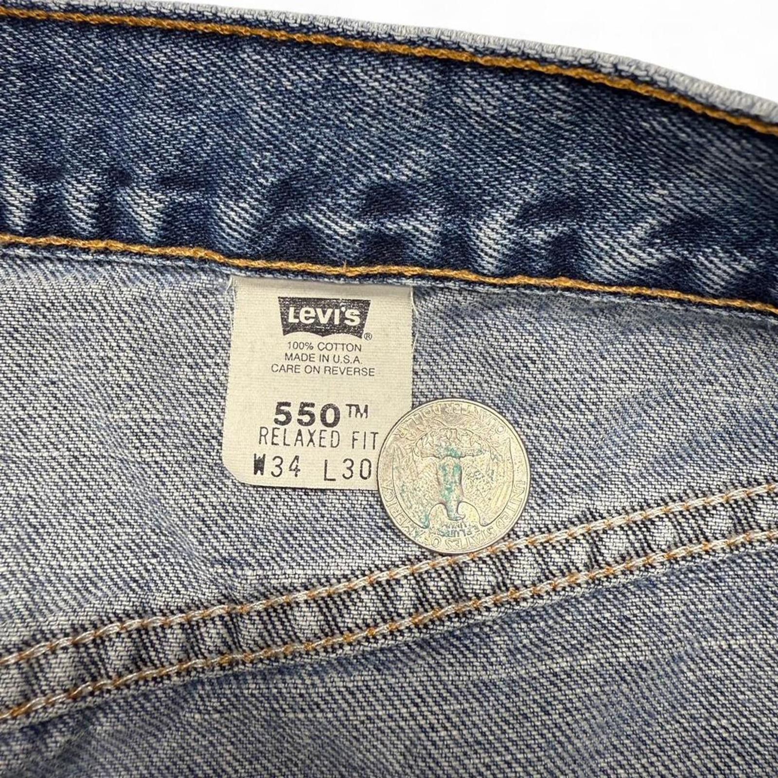 Levi's Vintage 550 Levi’s made in the USA faded blue denim jeans Size US 34 / EU 50 - 3 Thumbnail