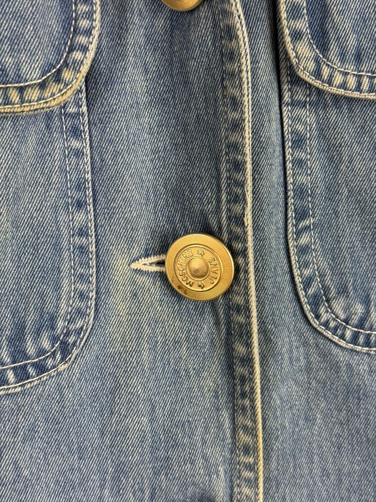 Moschino × Vintage Moschino Jeans VTG Denim Sleeveless Vest Jacket Waistcoat Size XL / US 12-14 / IT 48-50 - 11 Thumbnail