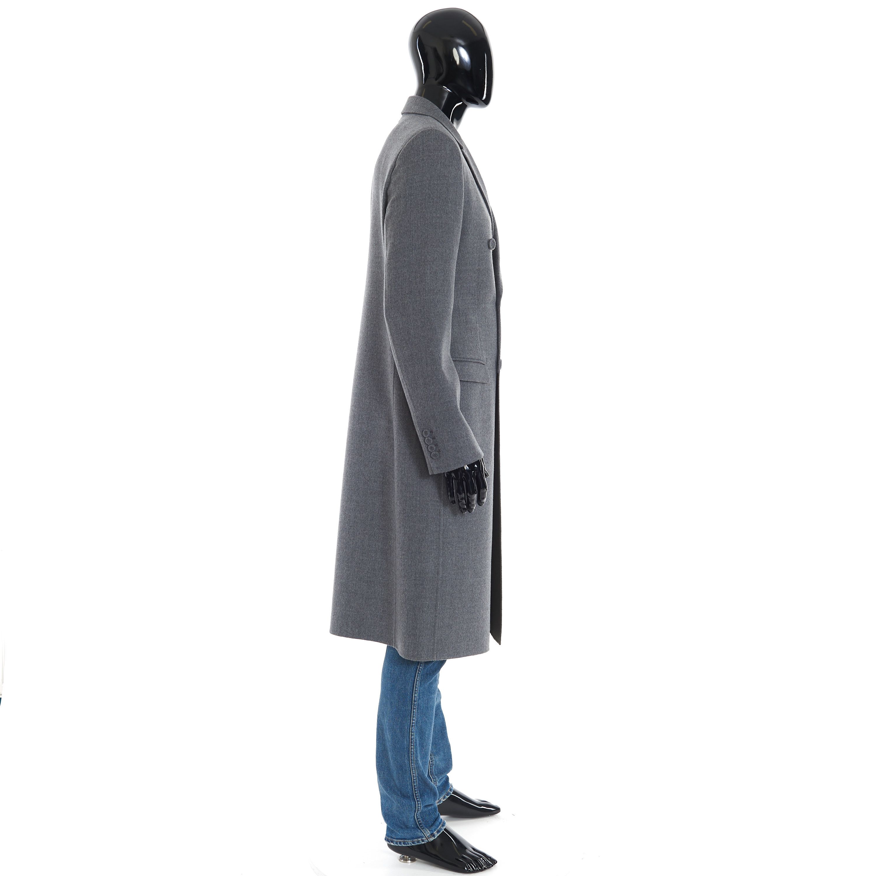 Dior Double Breasted Coat In Gray Virgin Wool Size US M / EU 48-50 / 2 - 8 Thumbnail