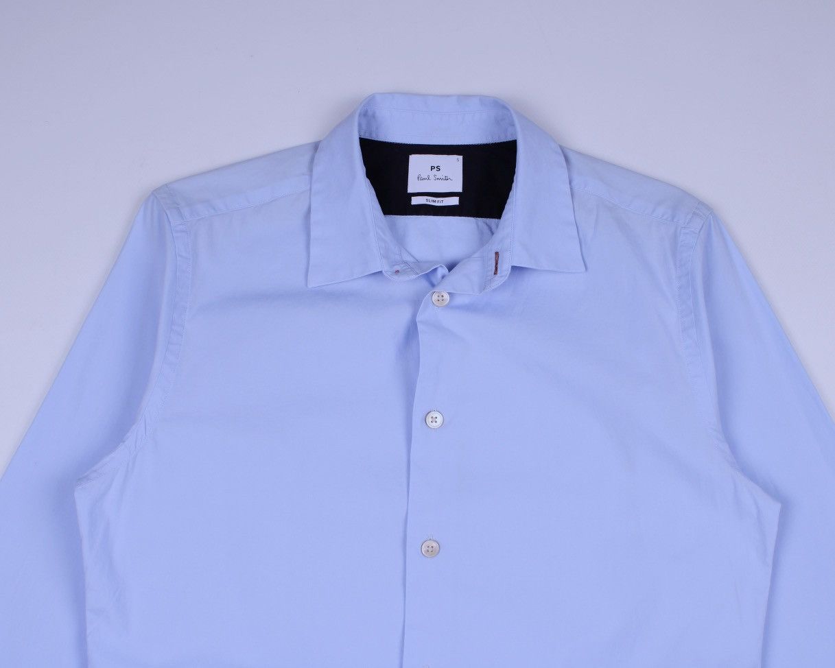 Designer × Paul Smith PAUL SMITH Blue Sky Long Sleeve Shirt Size US S / EU 44-46 / 1 - 4 Thumbnail