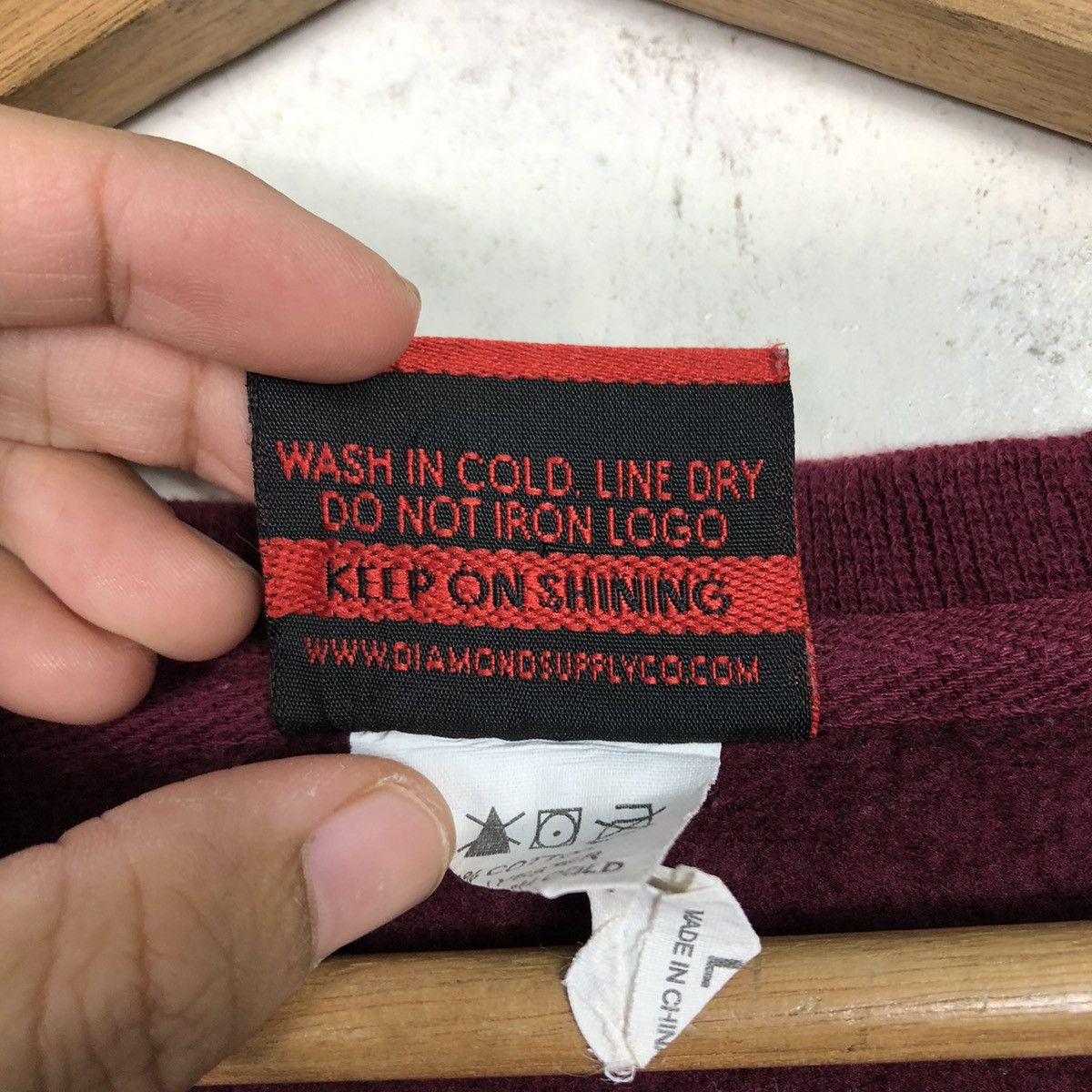 Japanese Brand 📌Vintage Sweatshirt Diamond Supply Co Big Logo Over Print Size US L / EU 52-54 / 3 - 17 Thumbnail