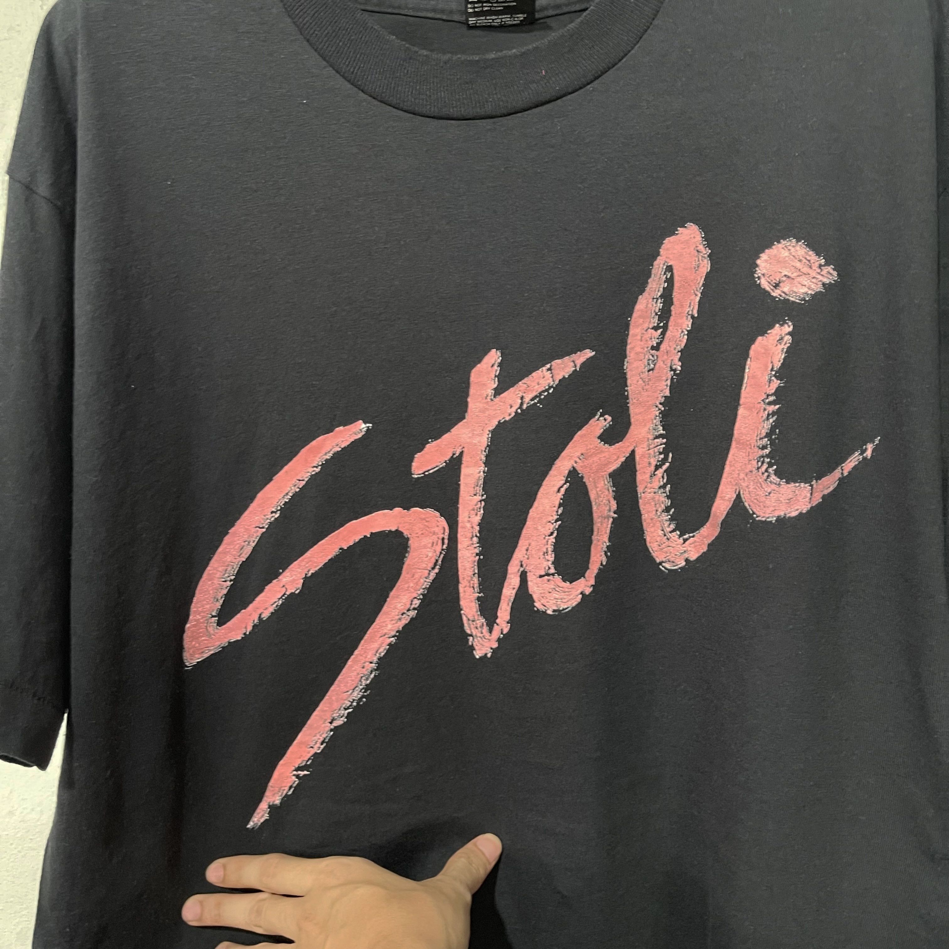 Vintage Vintage 90s Stoli T-Shirt Size US XL / EU 56 / 4 - 2 Thumbnail