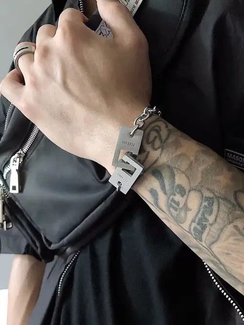 Designer × Vintage Vintage patchwork pendant bracelet Size ONE SIZE - 1 Thumbnail