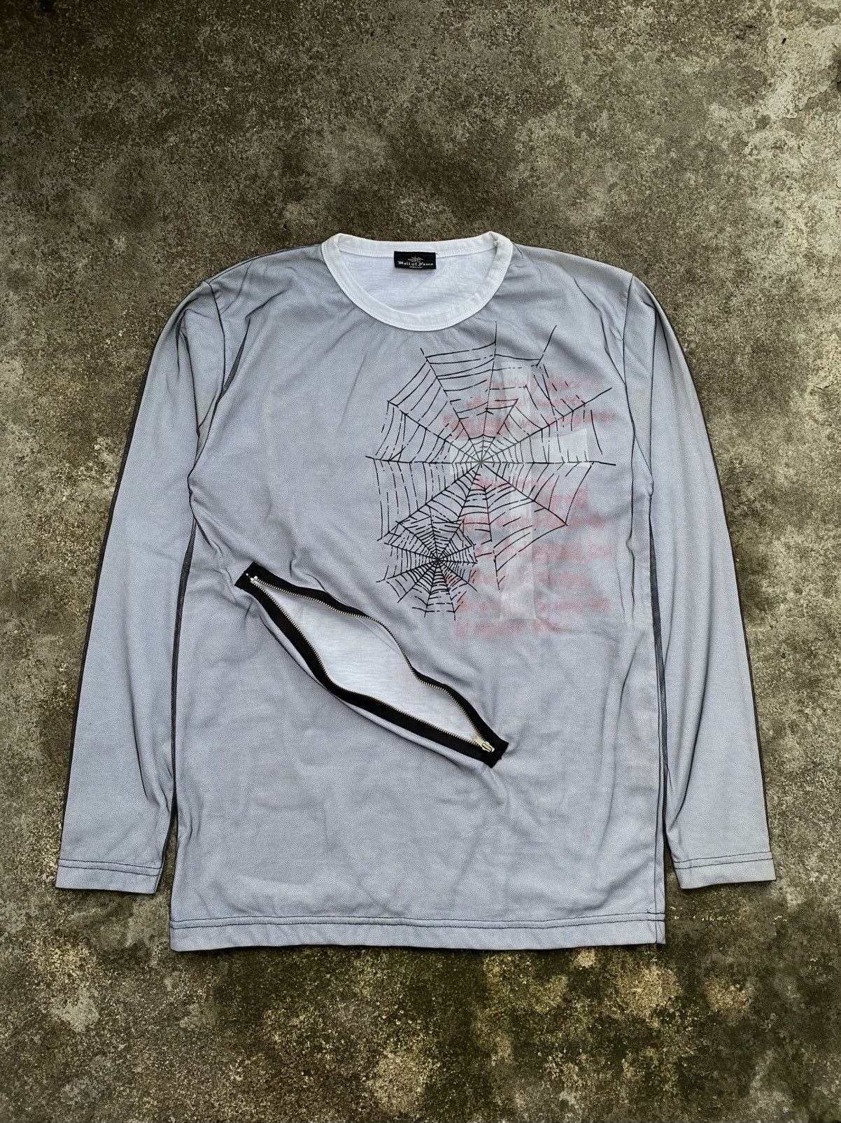HALL OF FAME POEM SPIDER CROSS PUNK GOTHIC MESH TOP