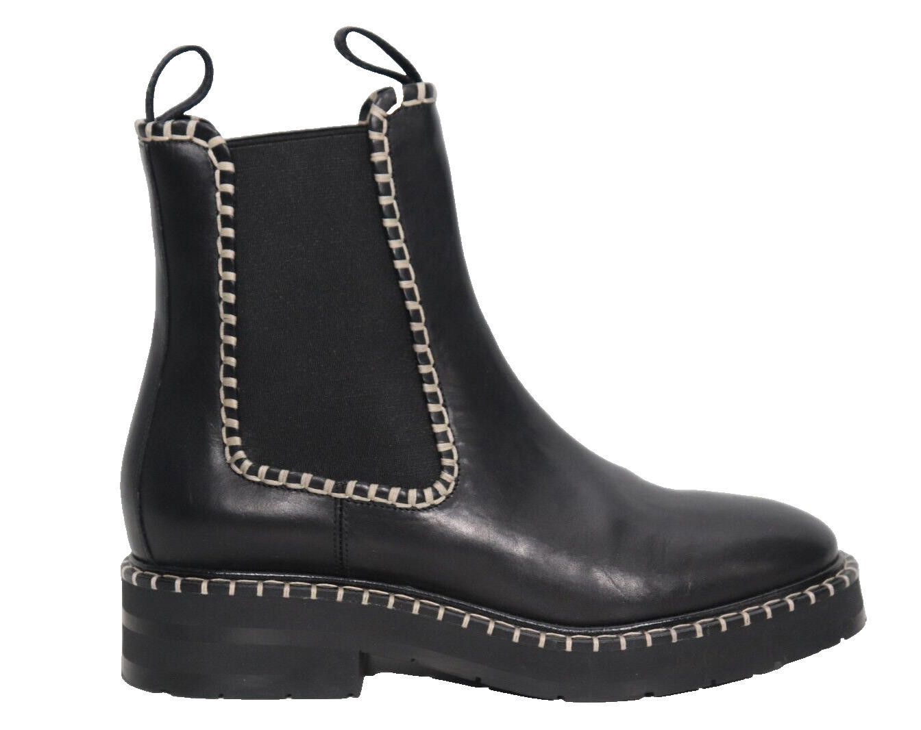 chloma Chloé EU 38 US8 Black Noua Chelsea Boots Leather Ankle $1500 Size US 8 / IT 38 - 10 Thumbnail