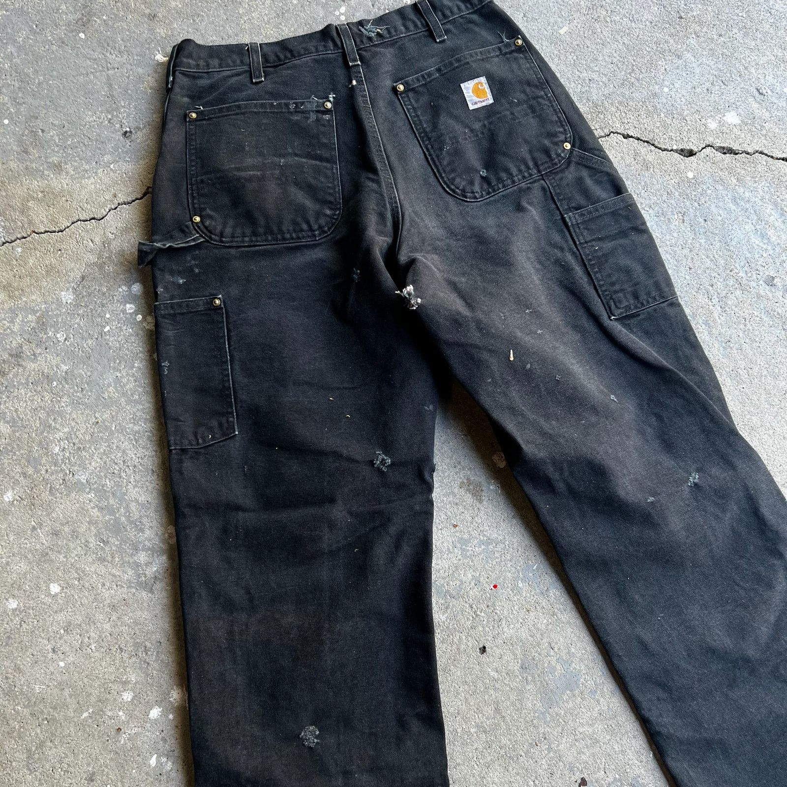 Carhartt × Vintage Carhartt black double knee work wear carpenter pants Size US 31 - 5 Thumbnail