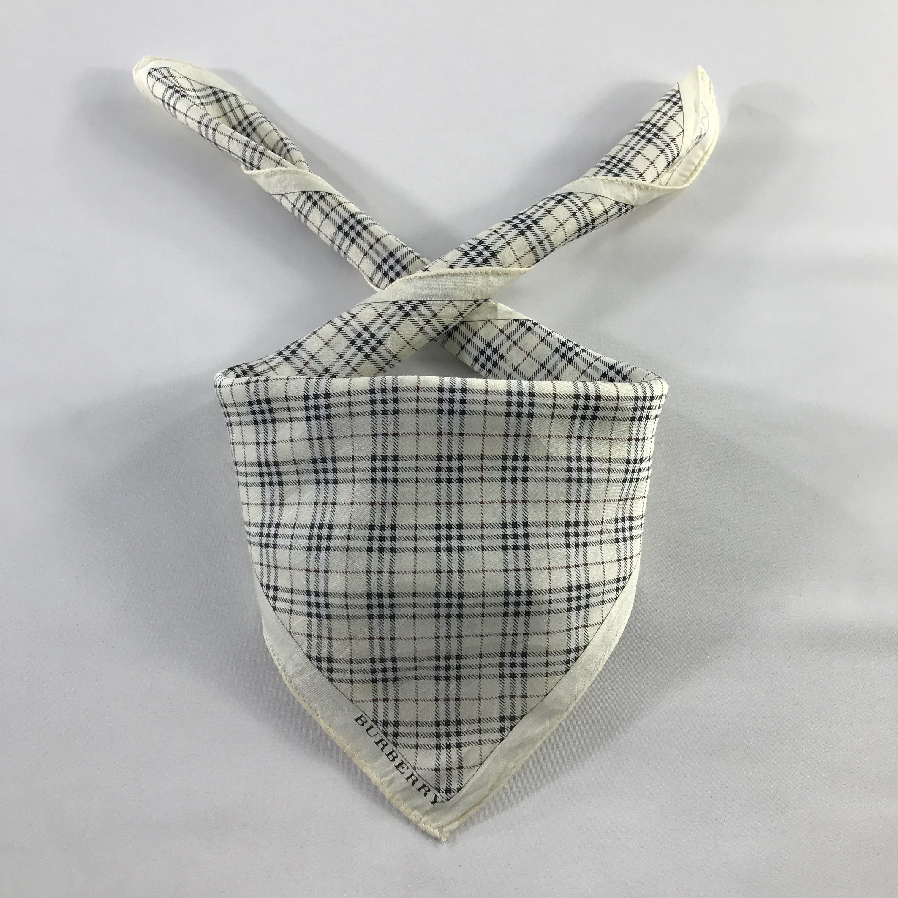 Burberry × Vintage Burberry Bandana / Handkerchief / Neckerchief - S580 Size ONE SIZE - 3 Thumbnail