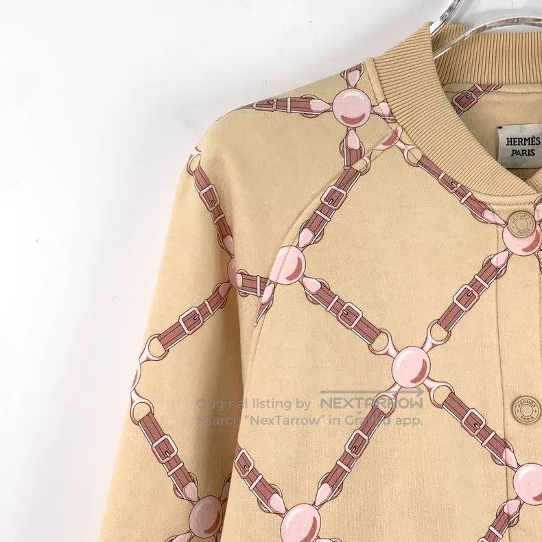 Hermes Hermes Ginger Yellow Striped Check Cotton Crewneck Long Sl Size XS / US 0-2 / IT 36-38 - 3 Thumbnail