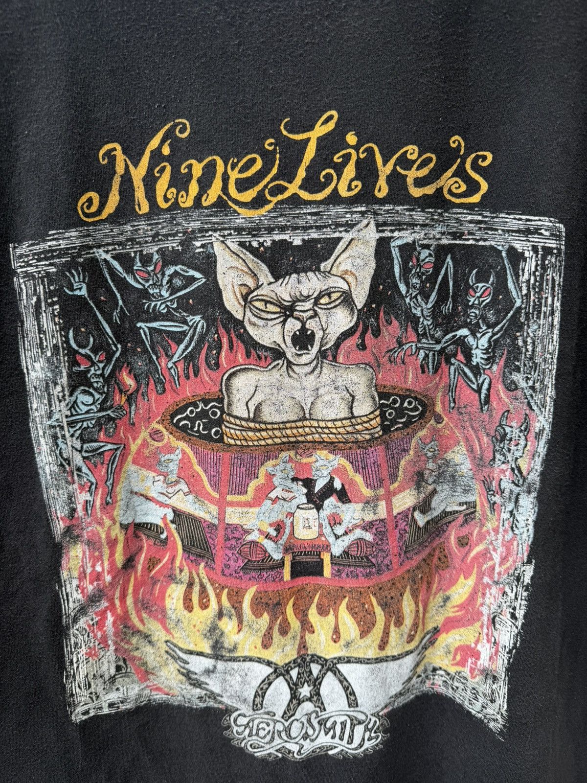 Band Tees Vintage Aerosmith 'Nine Lives Tour 1997' T-shirt Size US XL / EU 56 / 4 - 2 Thumbnail